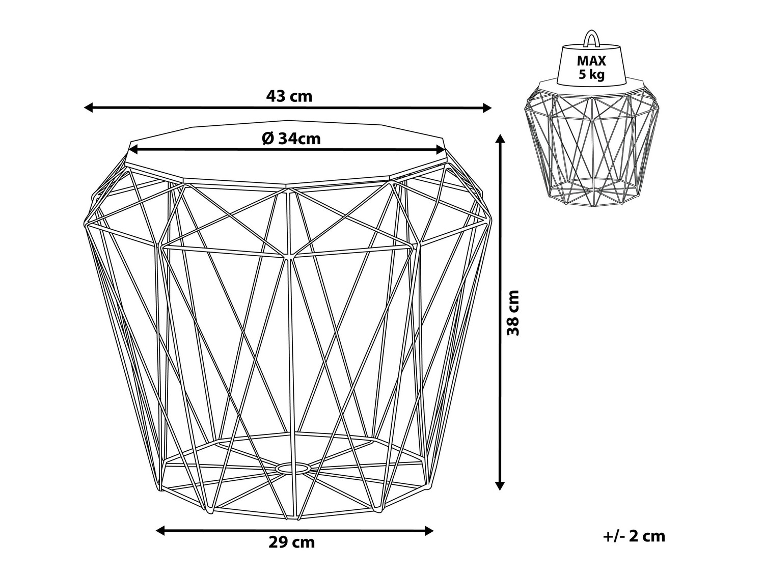 Stranska mizica Berwyn 916 (Črna)