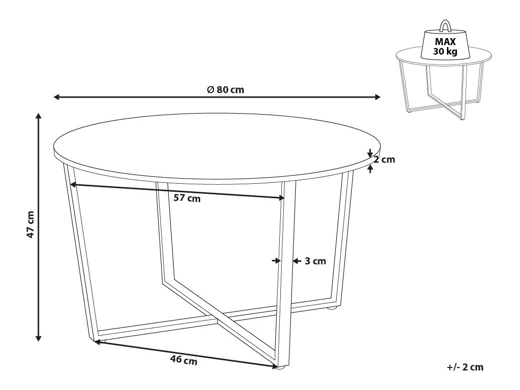 Klubska mizica Berwyn 950