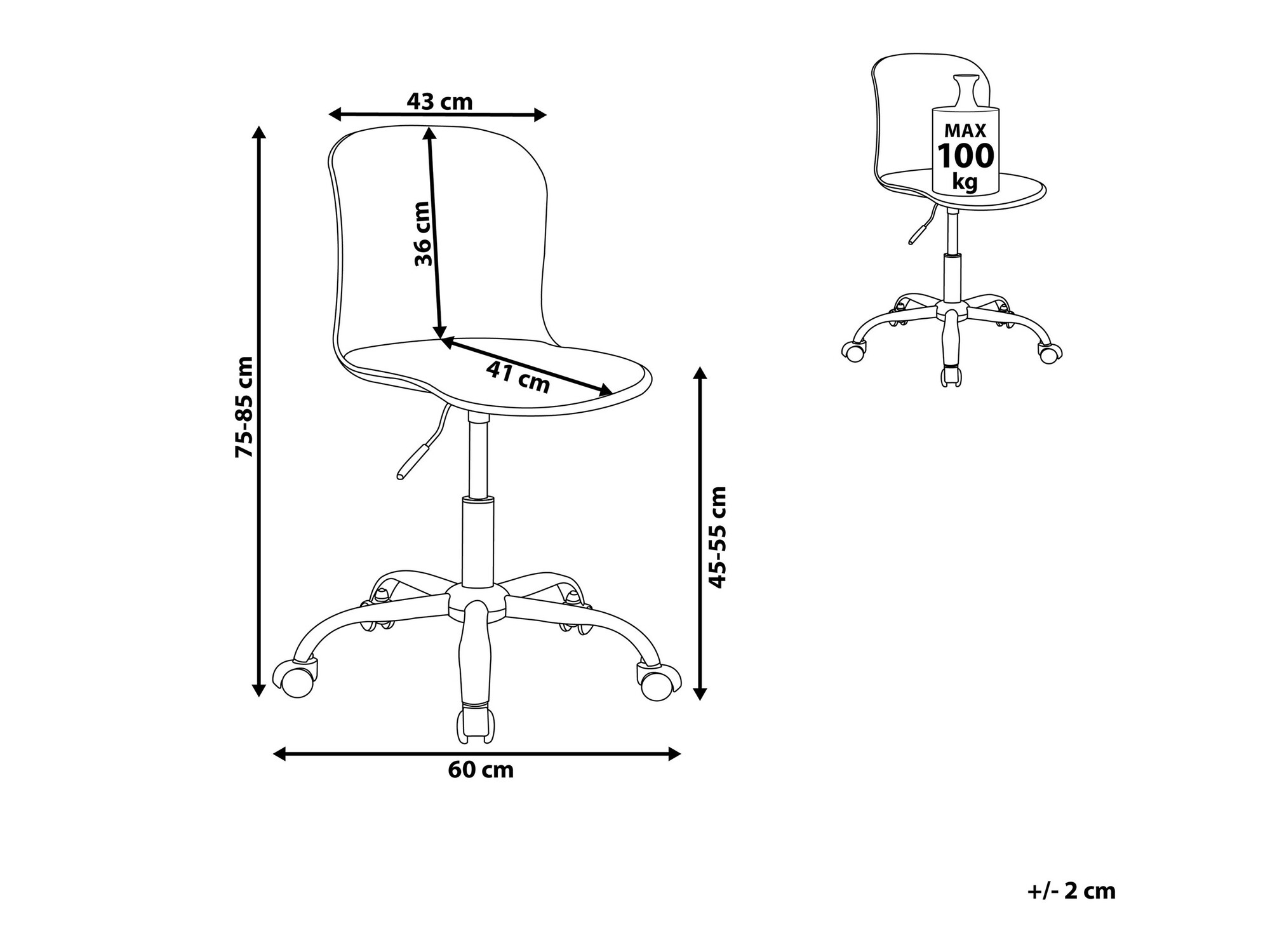 Pisarniški stol Berwyn 953 (Bela)