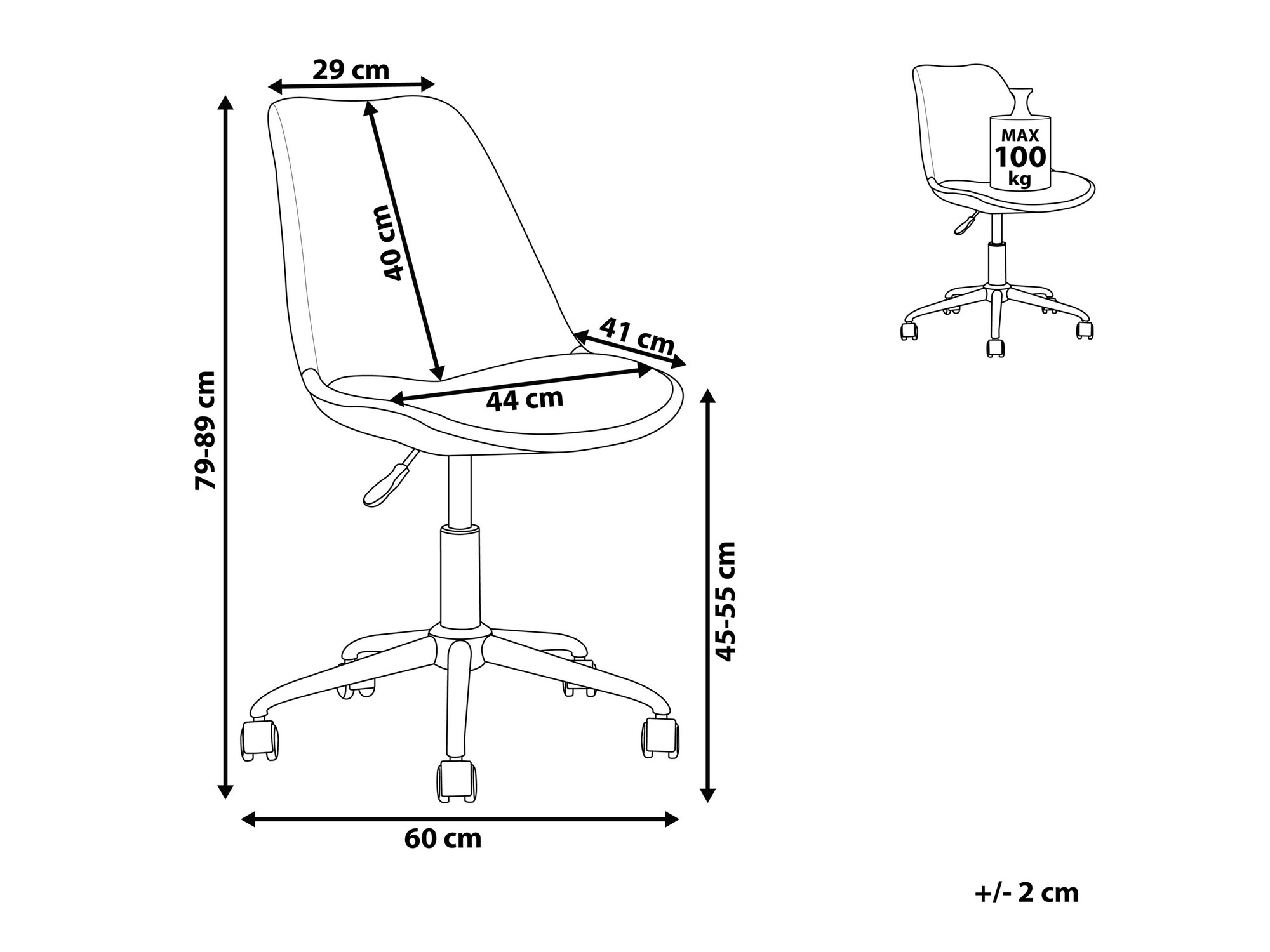 Pisarniški stol Berwyn 960 (Svetlo modra)