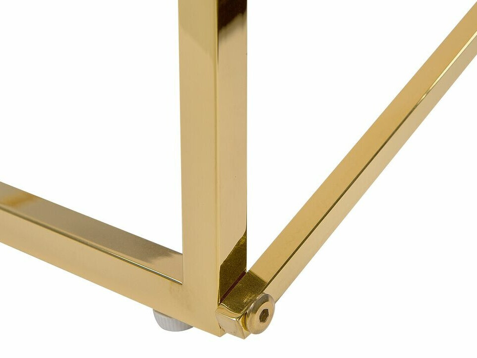 Klubska mizica Berwyn 981 (Beli marmor + Zlata)