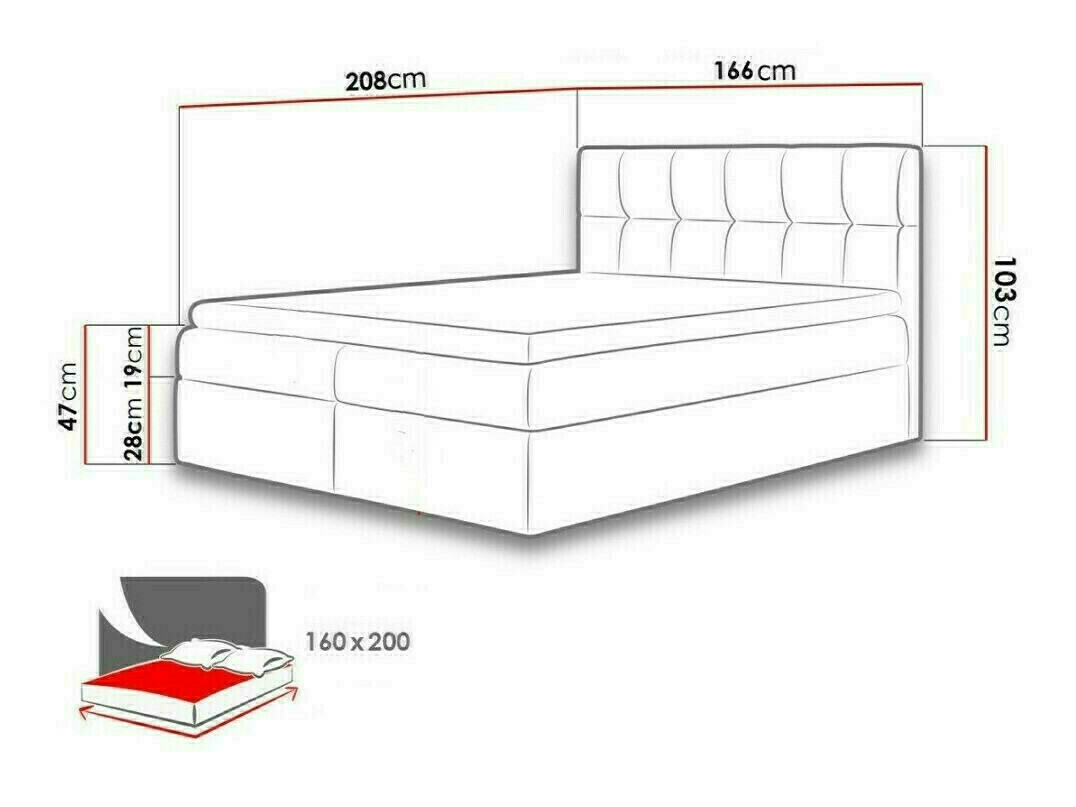 Boxspring postelja Aedes (Soft 011)