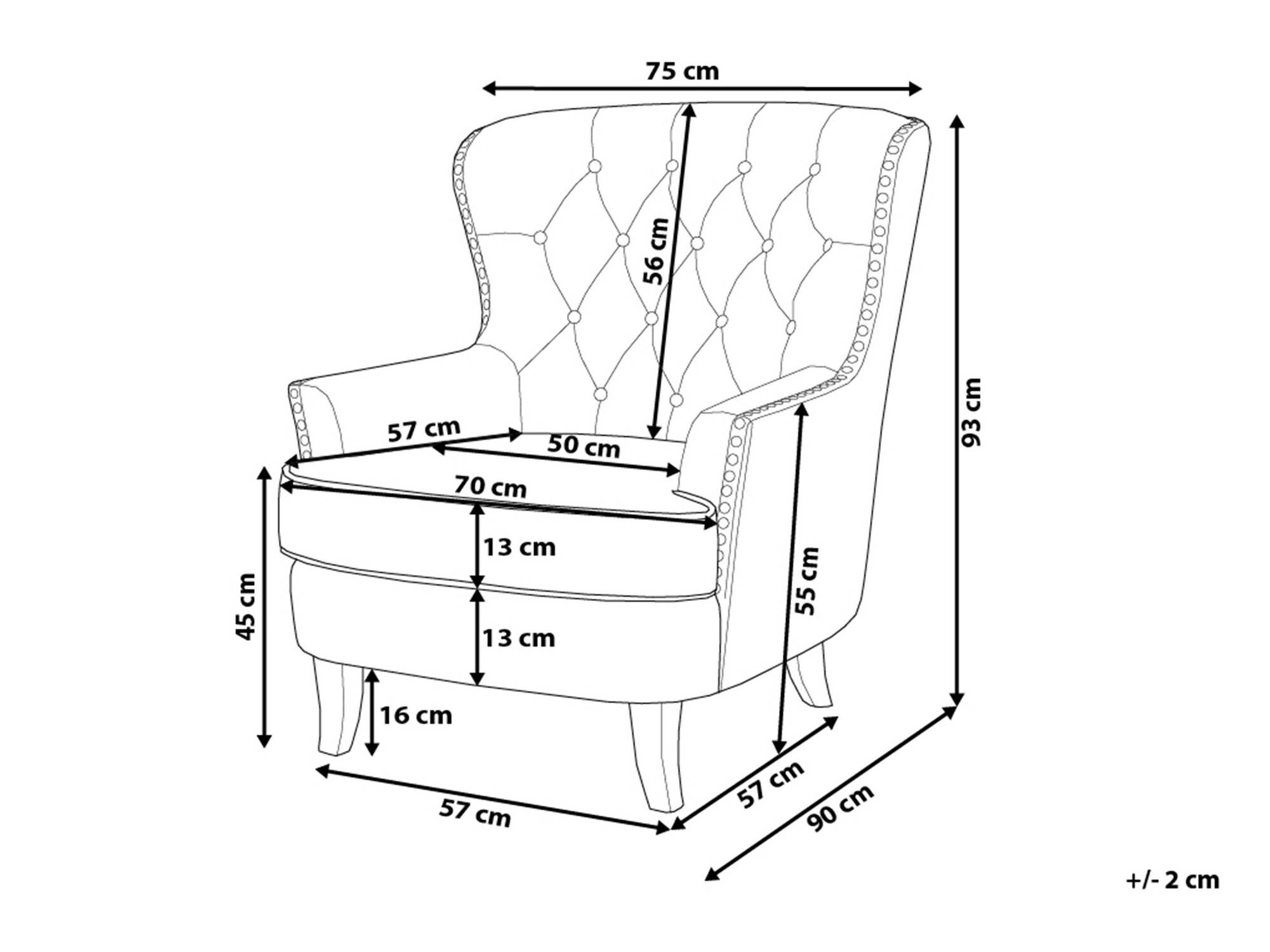 Fotelj Berwyn 986 (Siva)