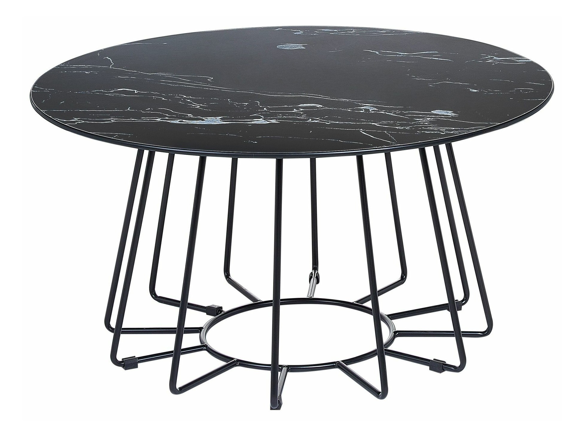 Klubska mizica Berwyn 988 (Črna + Črni marmor)