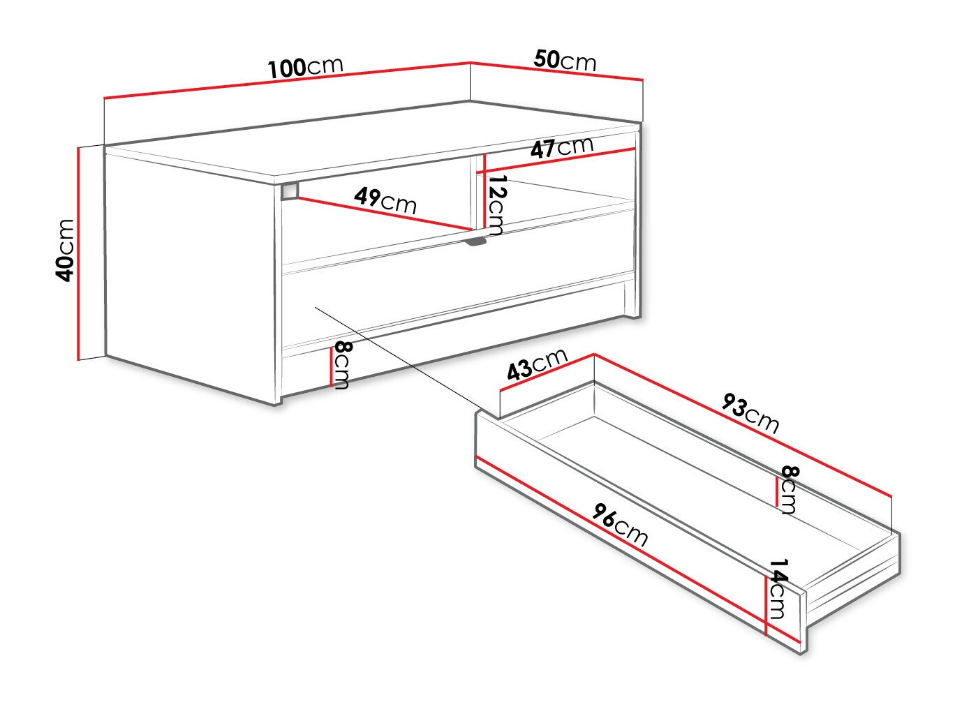 Klubska mizica Comfivo Papilio (Črna)