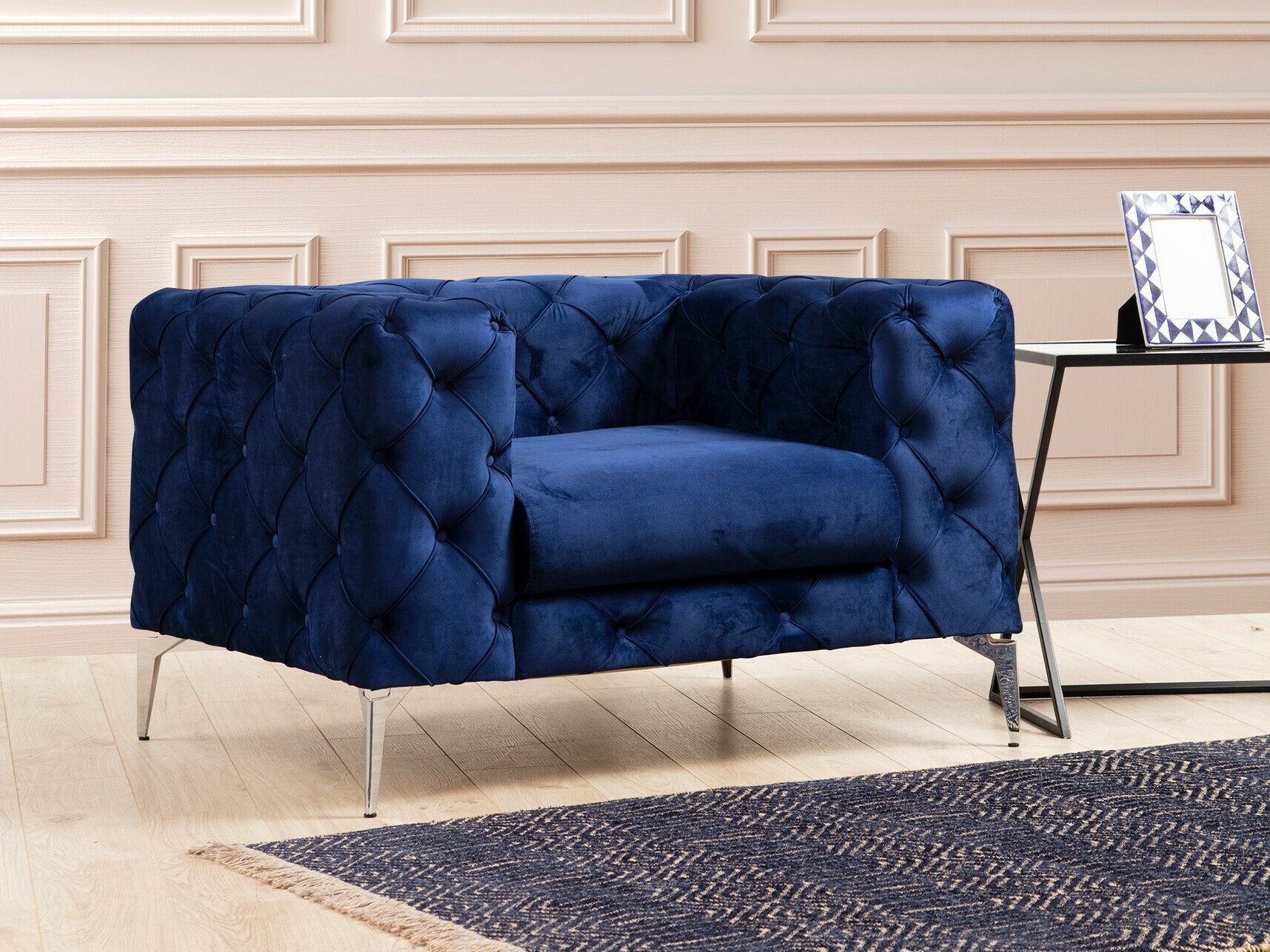 Chesterfield fotelj Altadena 358 (Temno modra)