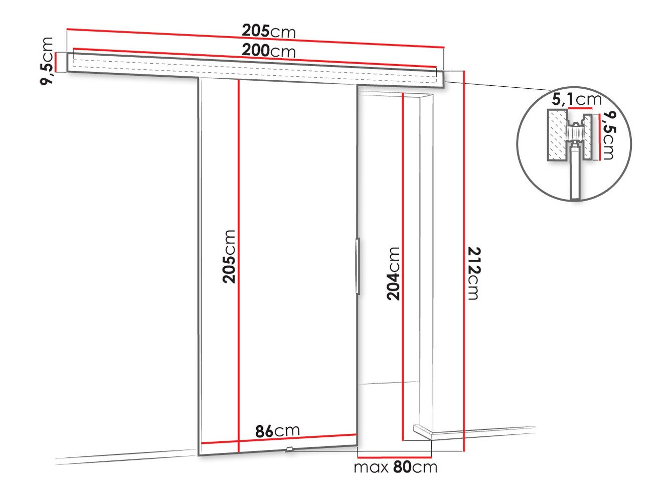 Drsna vrata Dover 141 (Bela)