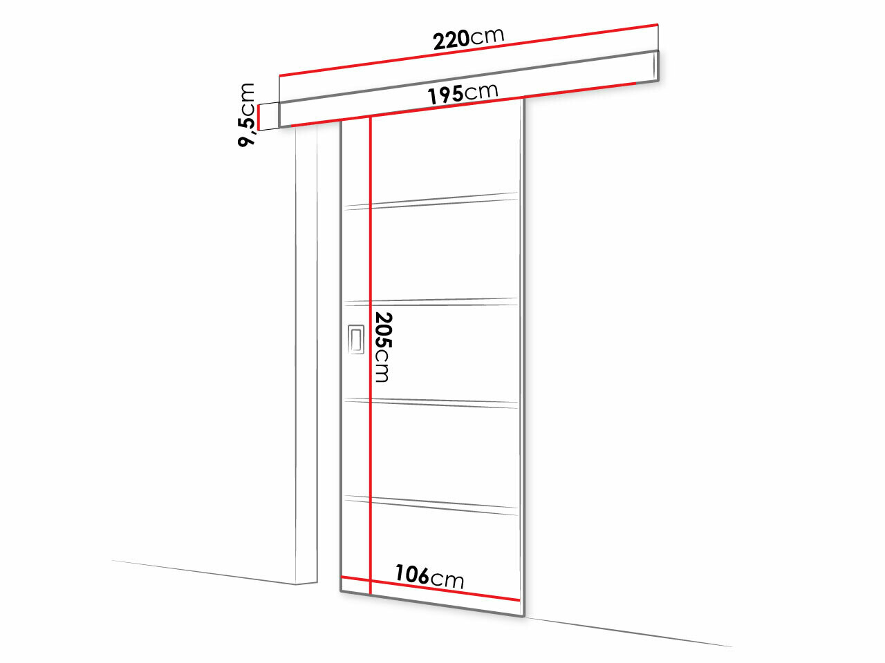 Drsna vrata Dover 173 (Bela)