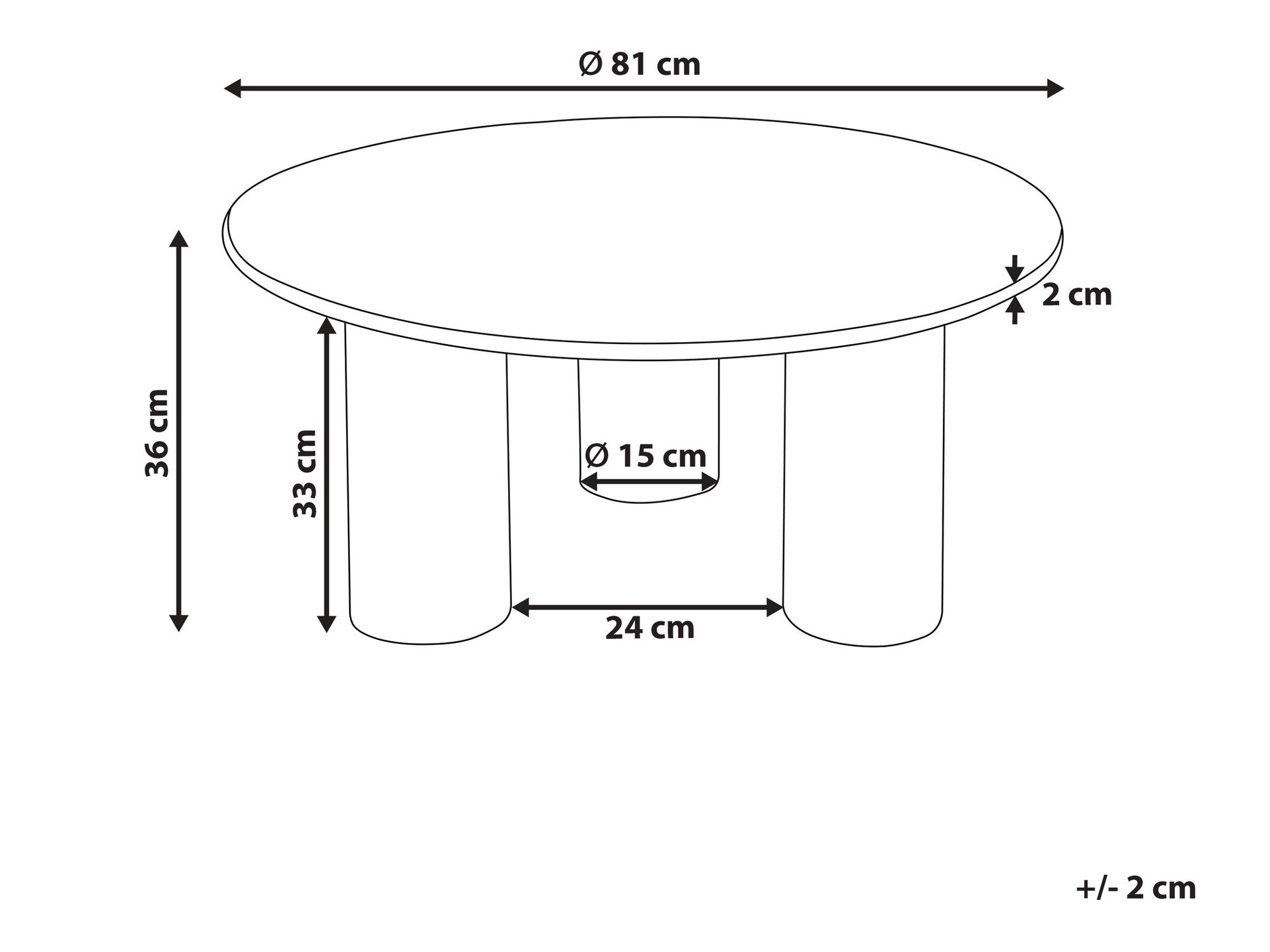 Klubska mizica Berwyn 1032