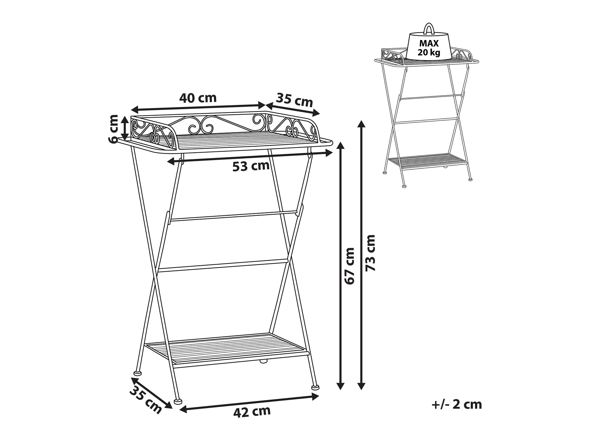 Stranska mizica Berwyn 1087 (Bela)