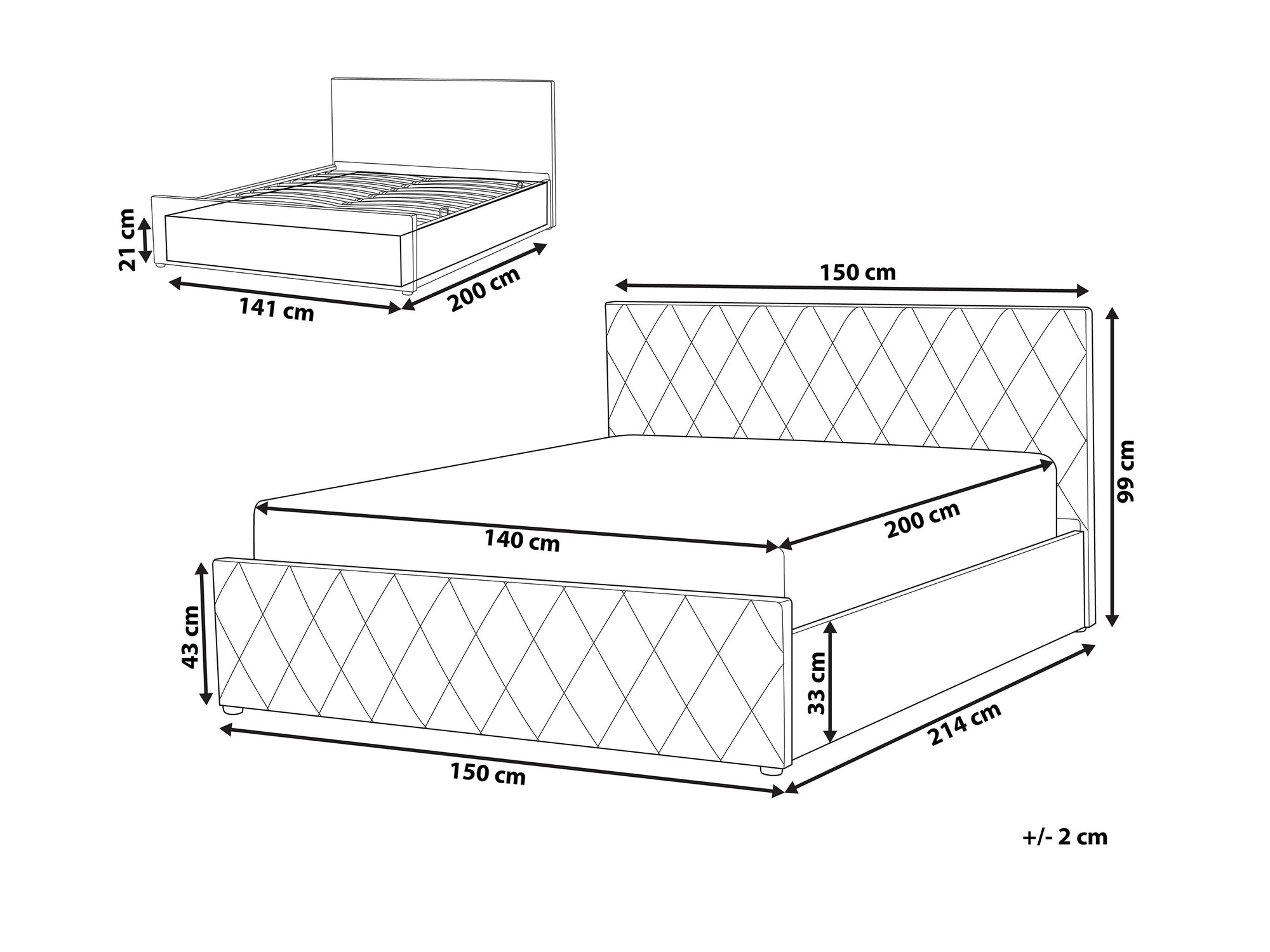 Postelja Berwyn 1104 (Modra)