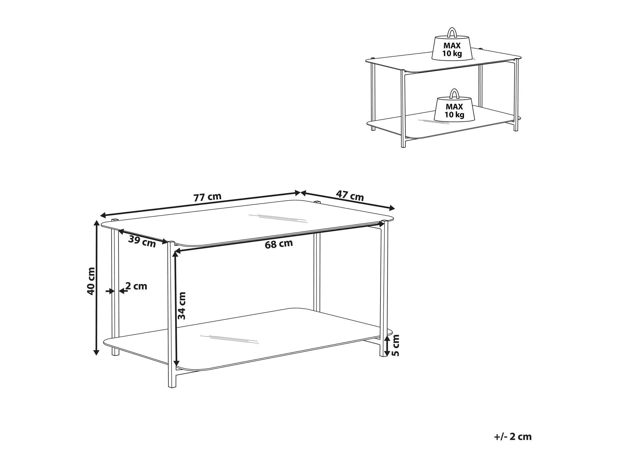 Klubska mizica Berwyn 1122
