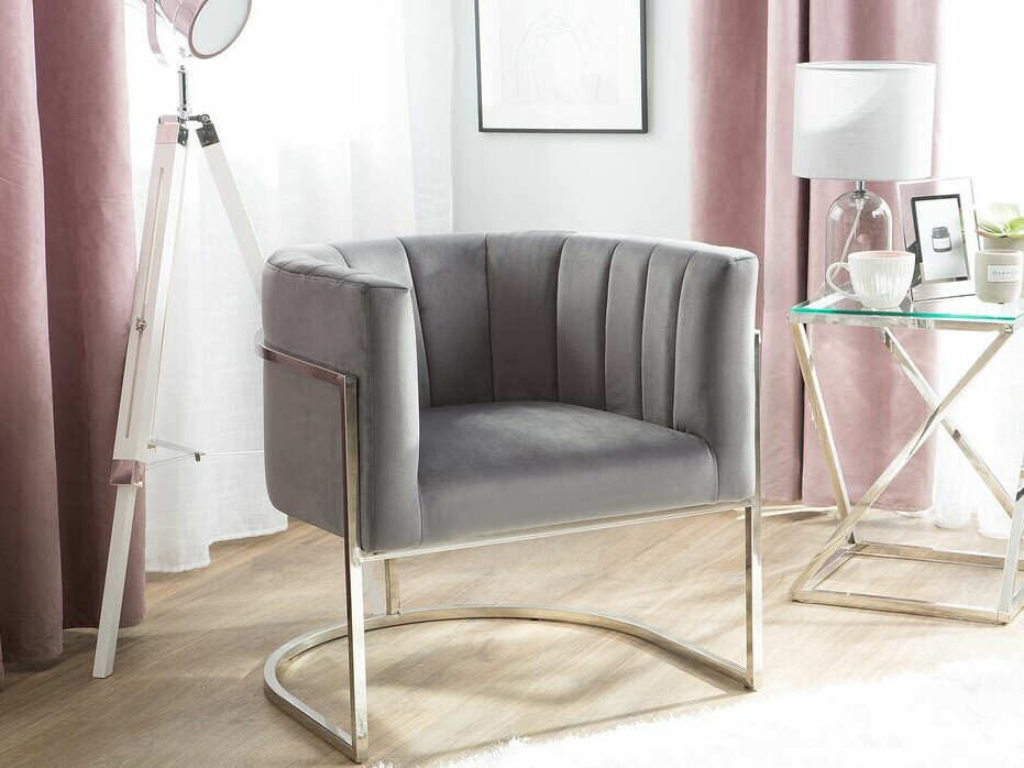 Fotelj Berwyn 1141 (Siva + Srebrna)