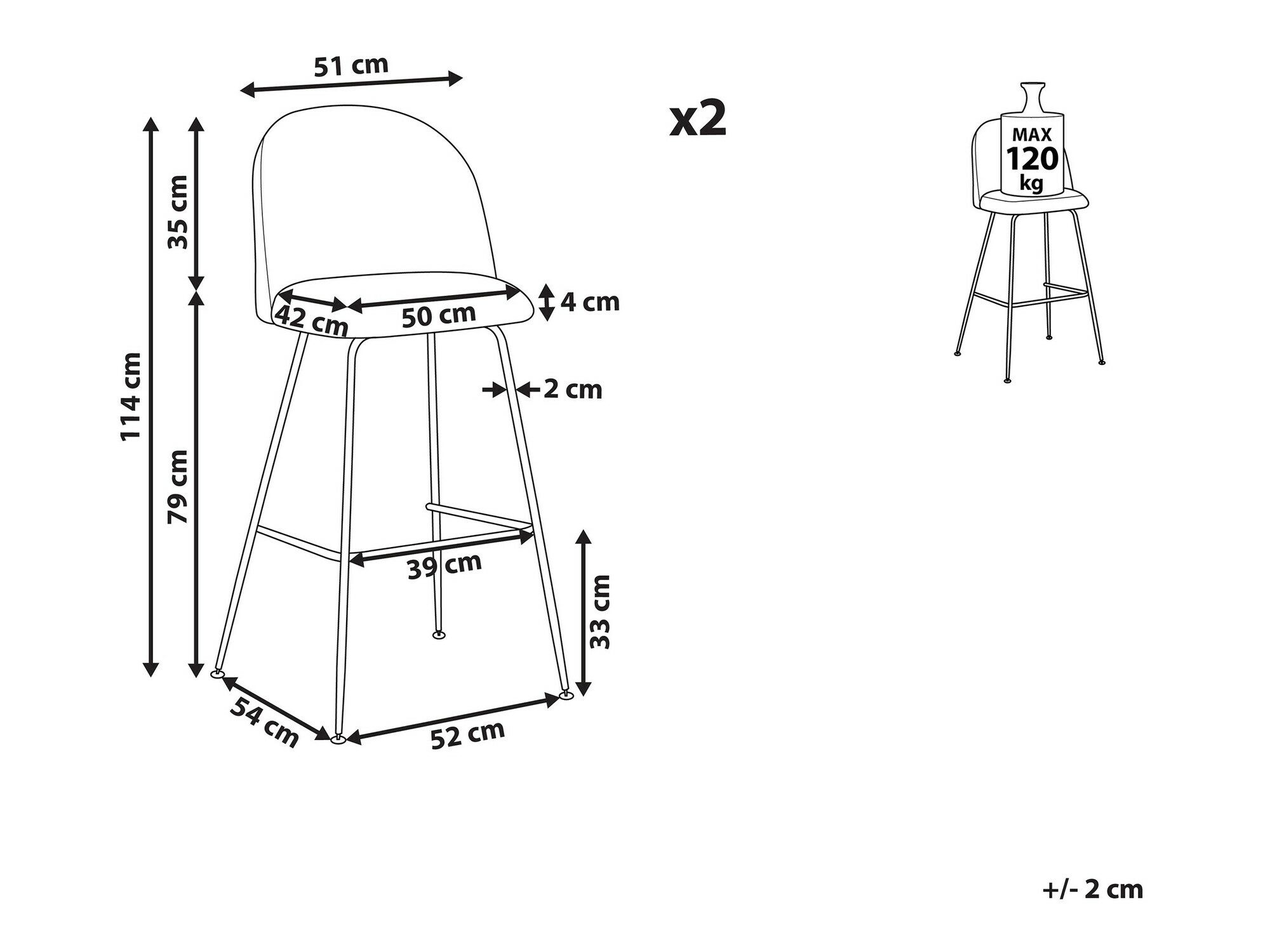 Komplet barskih stolov Berwyn 1137 (Zelena)