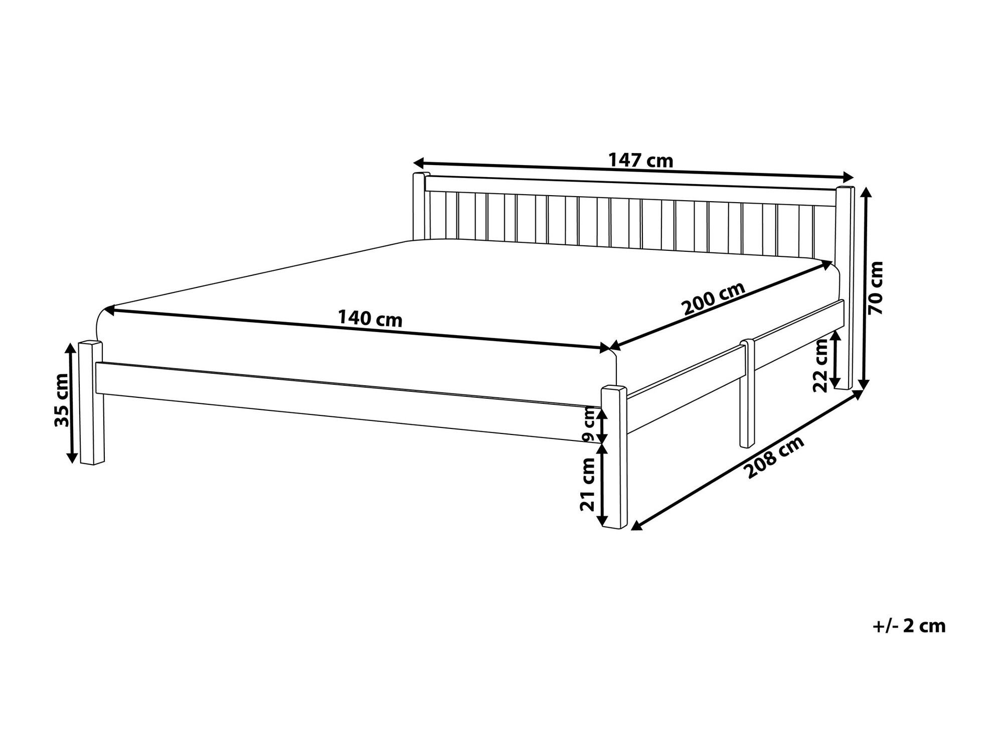 Postelja Berwyn 1156 (Bela)