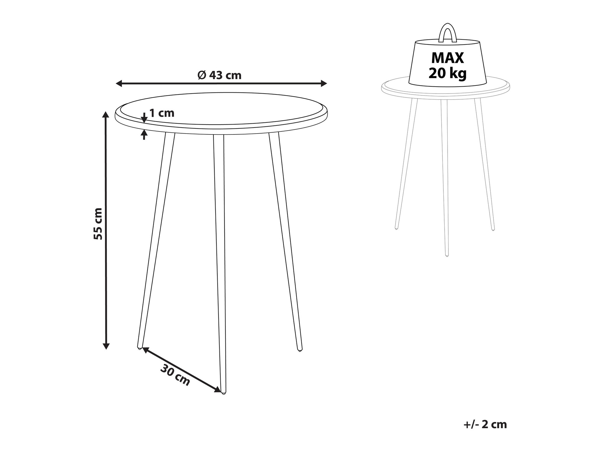 Stranska mizica Berwyn 1157 (Zlata + Črna)