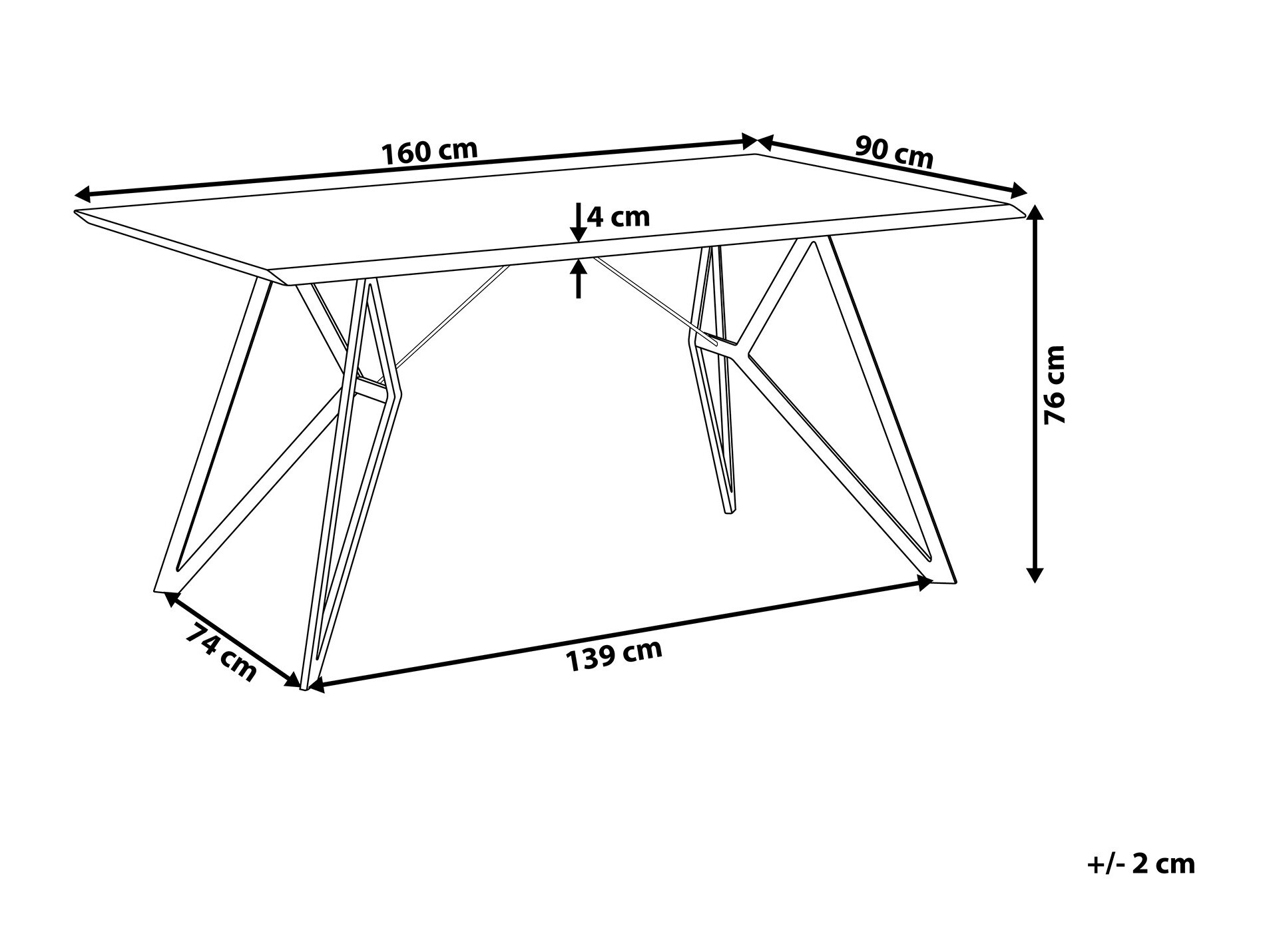 Miza Berwyn 1192 (Črna + Beton)