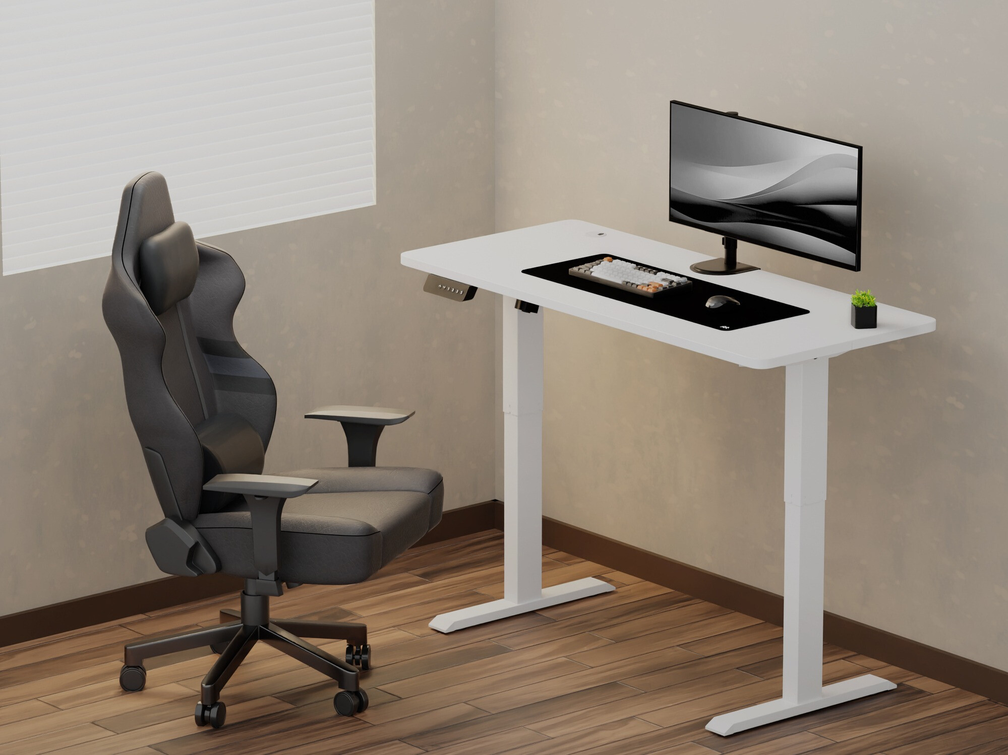 Dvižna pisalna miza Lodi 100 (Bela)