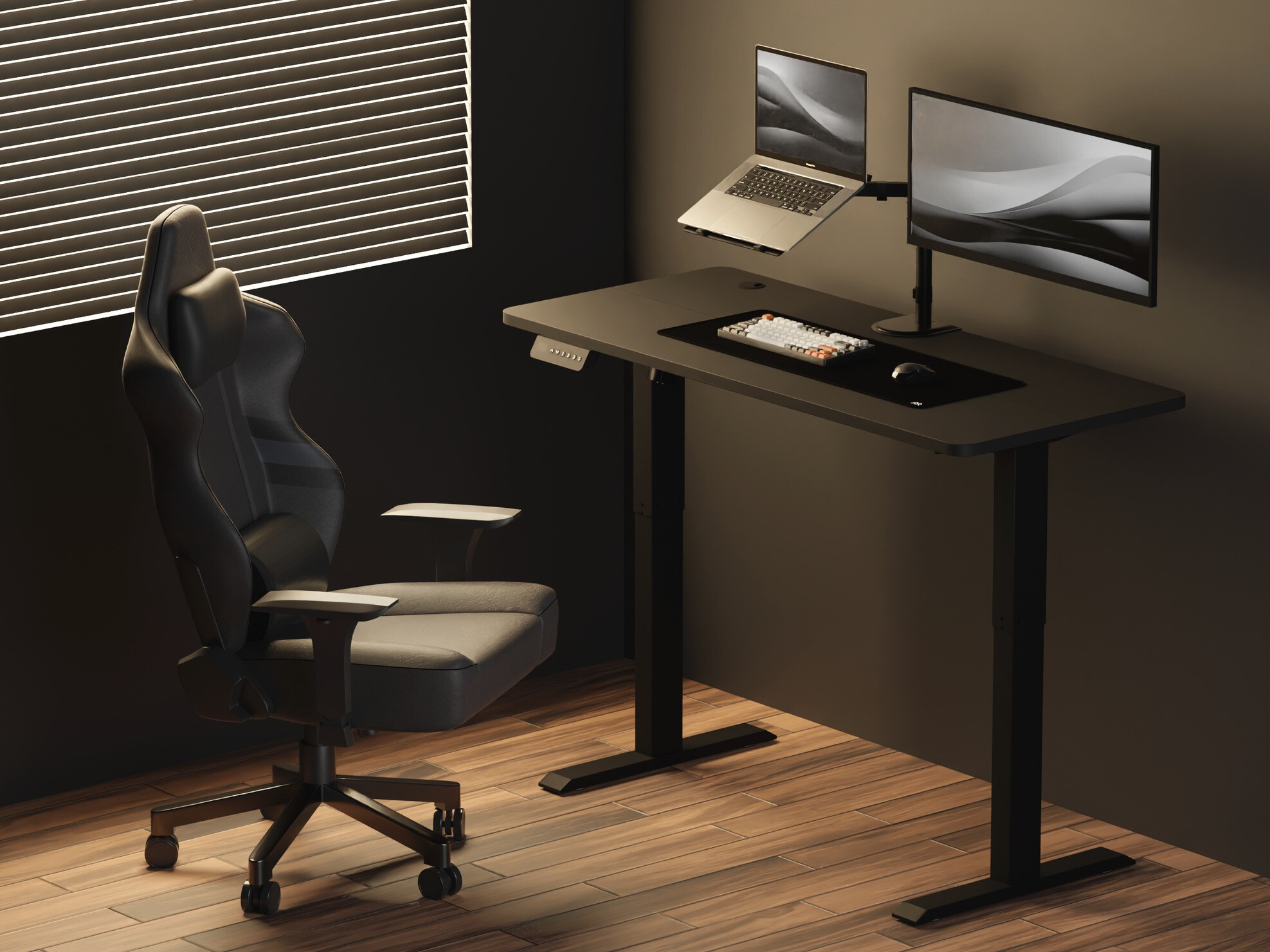 Dvižna pisalna miza Lodi 101 (Črna)