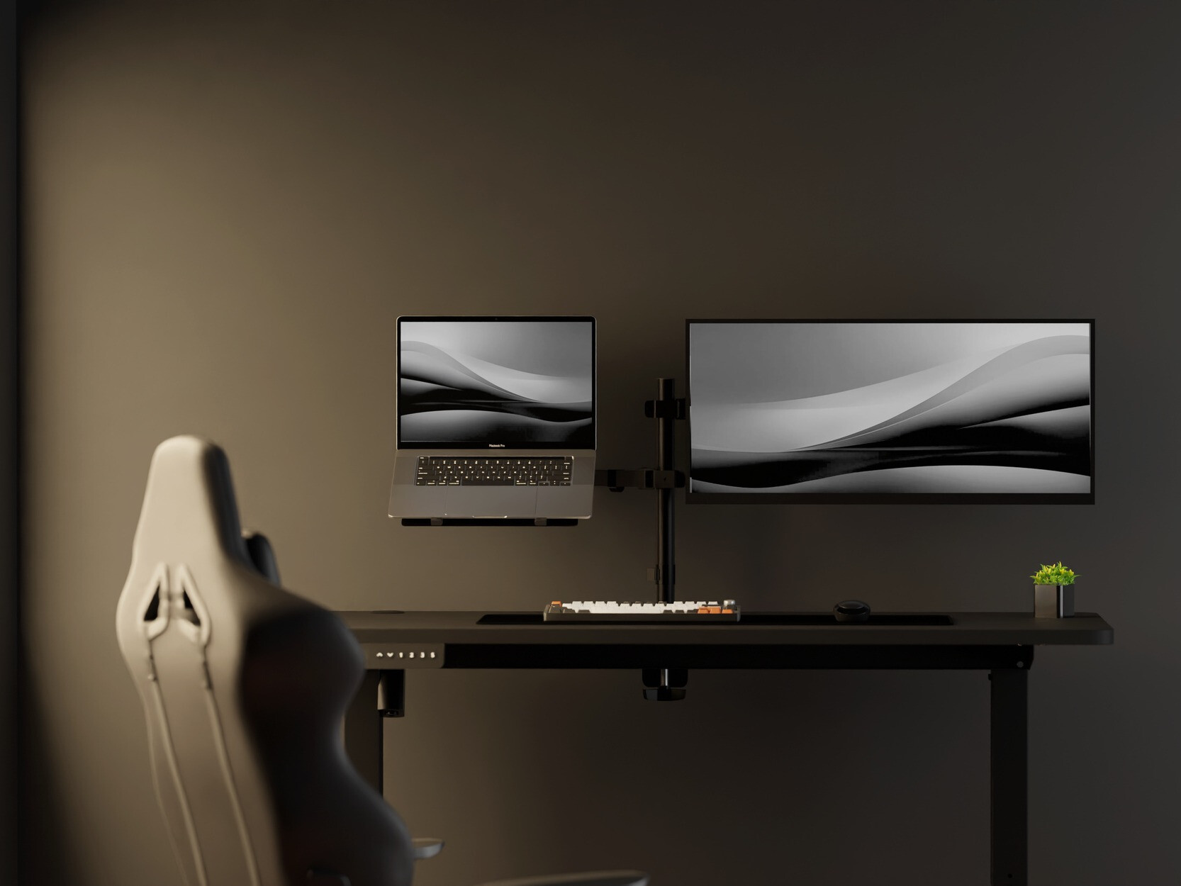 Dvižna pisalna miza Lodi 101 (Črna)