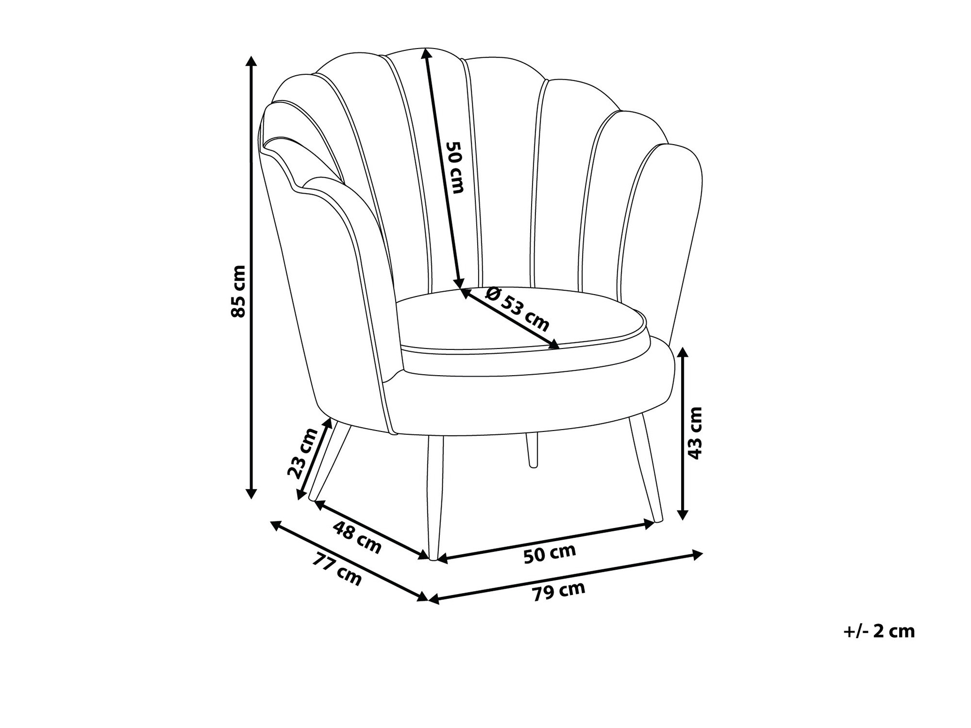 Fotelj Berwyn 1227 (Bela)