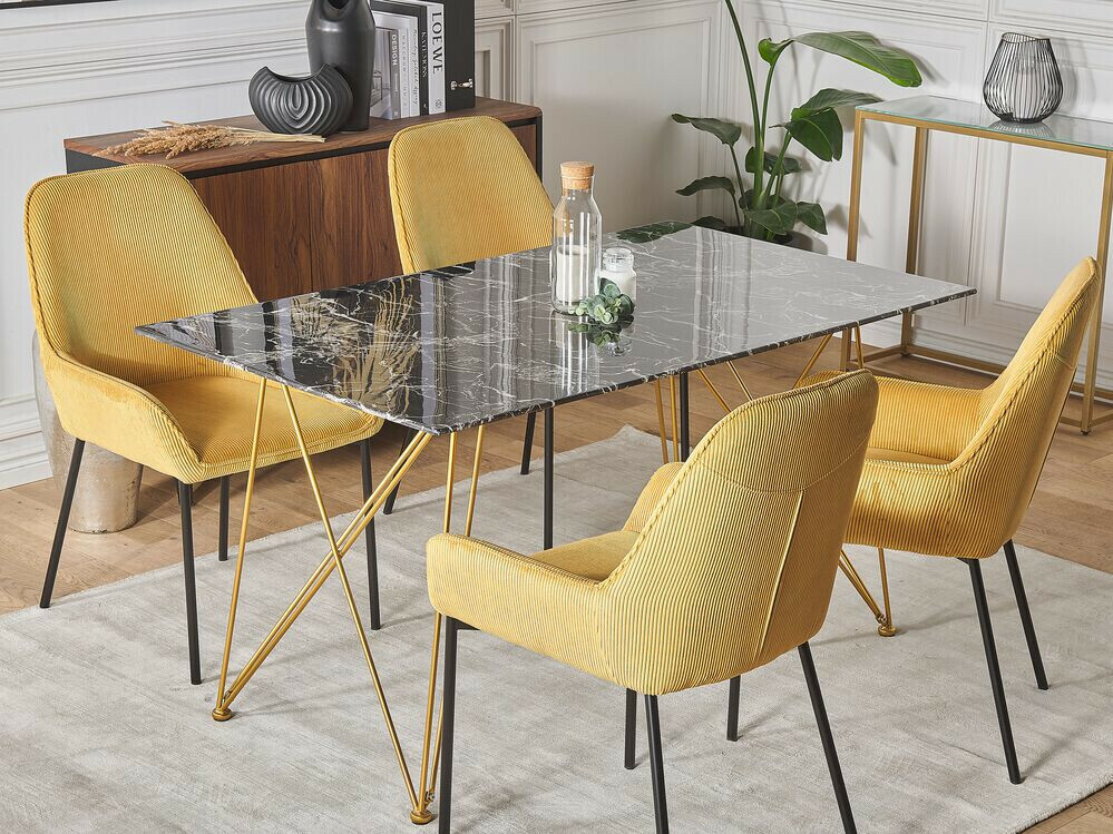 Miza Berwyn 1233 (Zlata + Črni marmor)