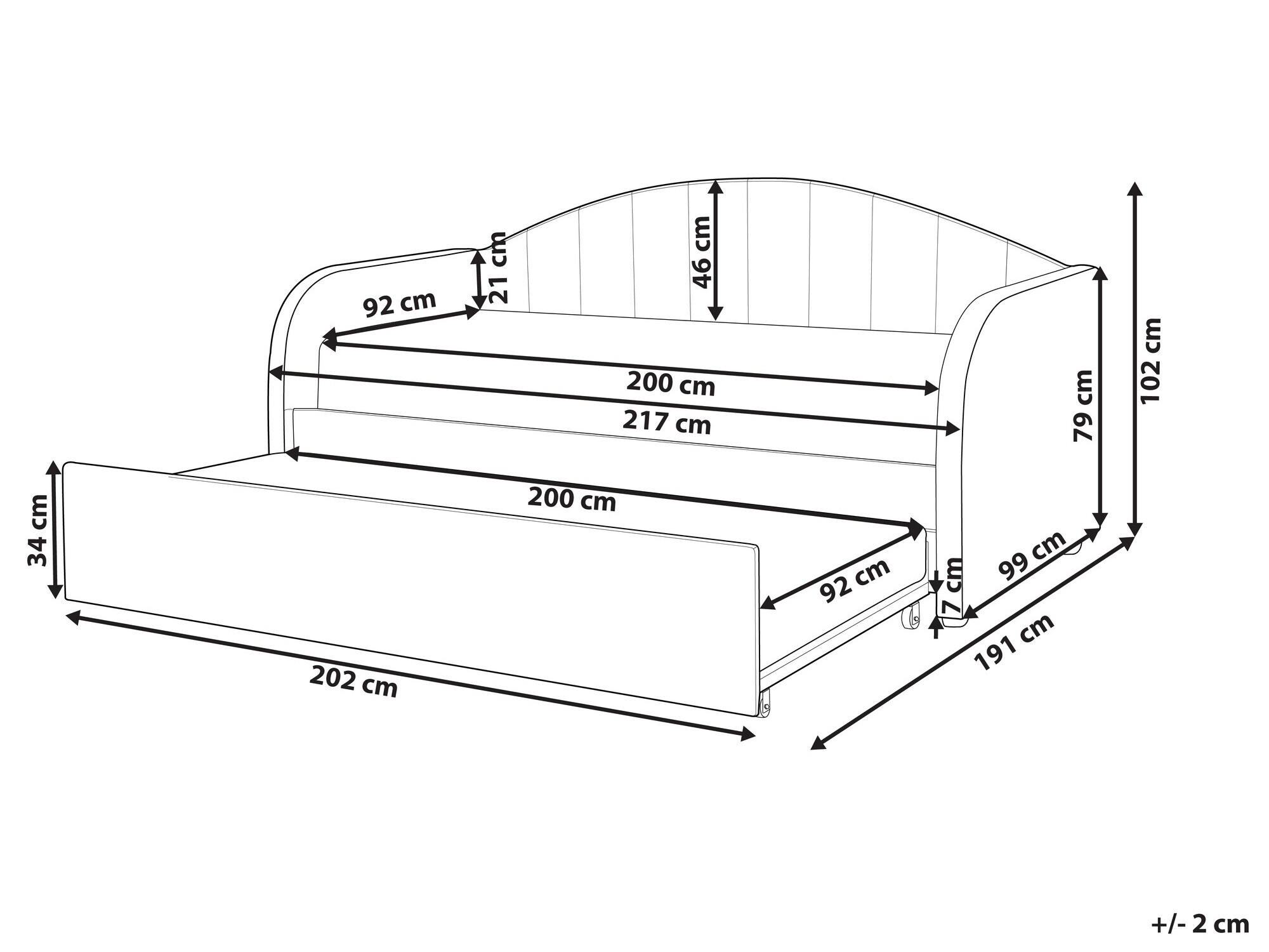 Postelja Berwyn 1232 (Svetlo roza)