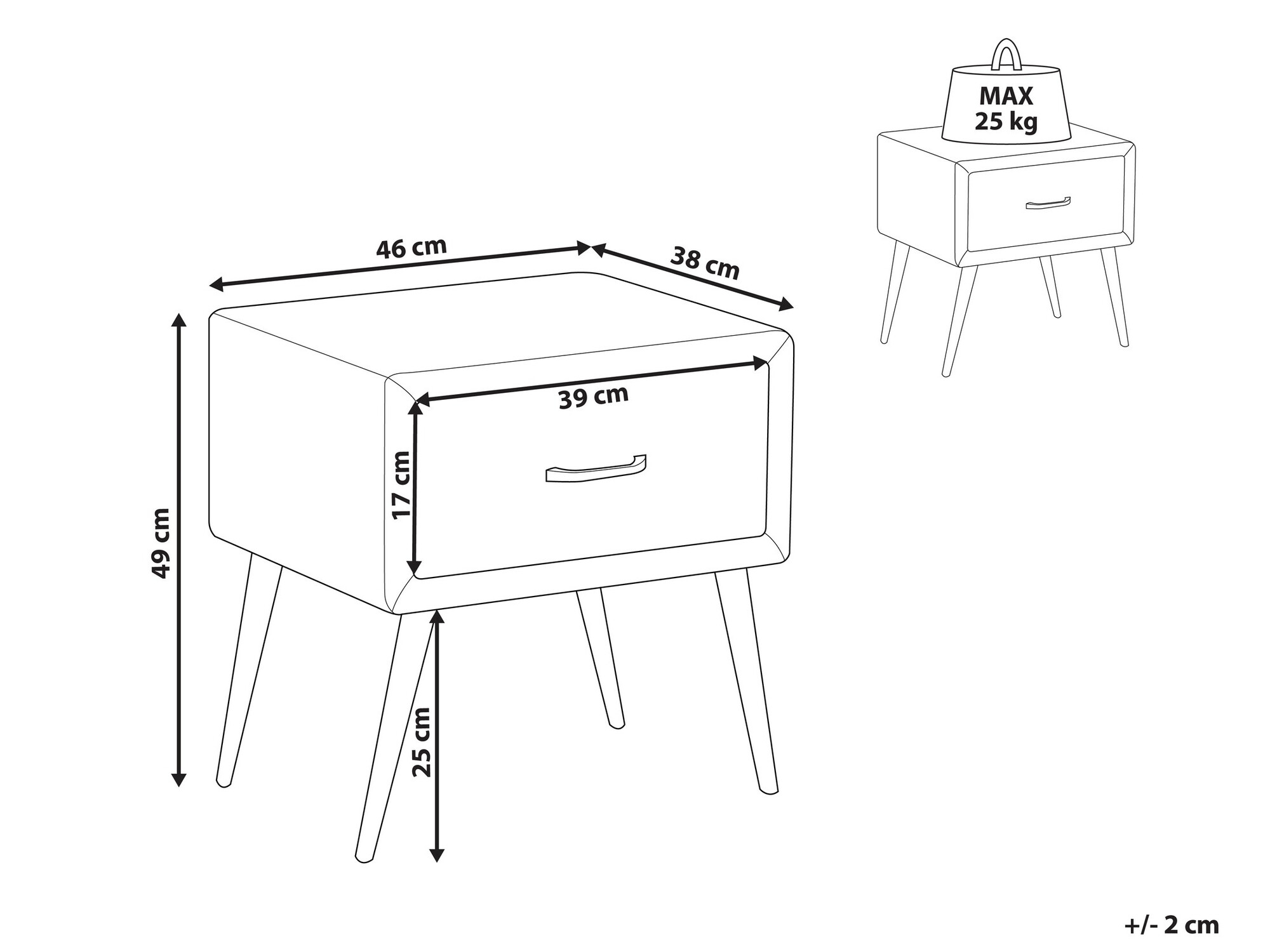 Nočna omarica Berwyn 1253