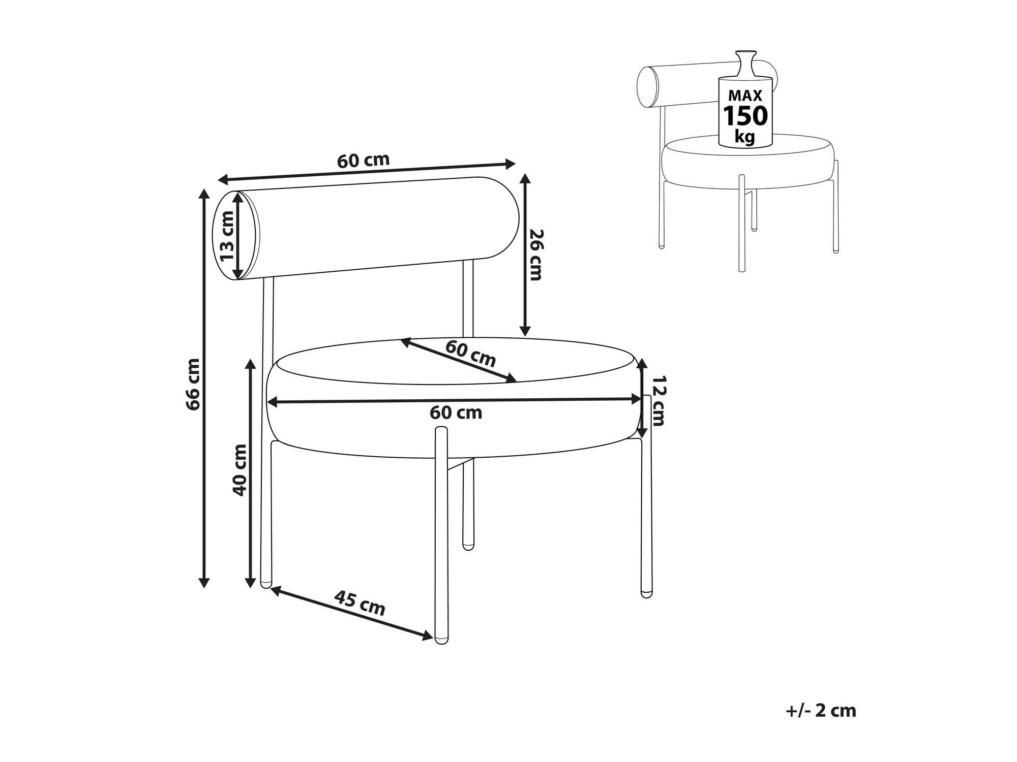 Fotelj Berwyn 1268 (Siva)