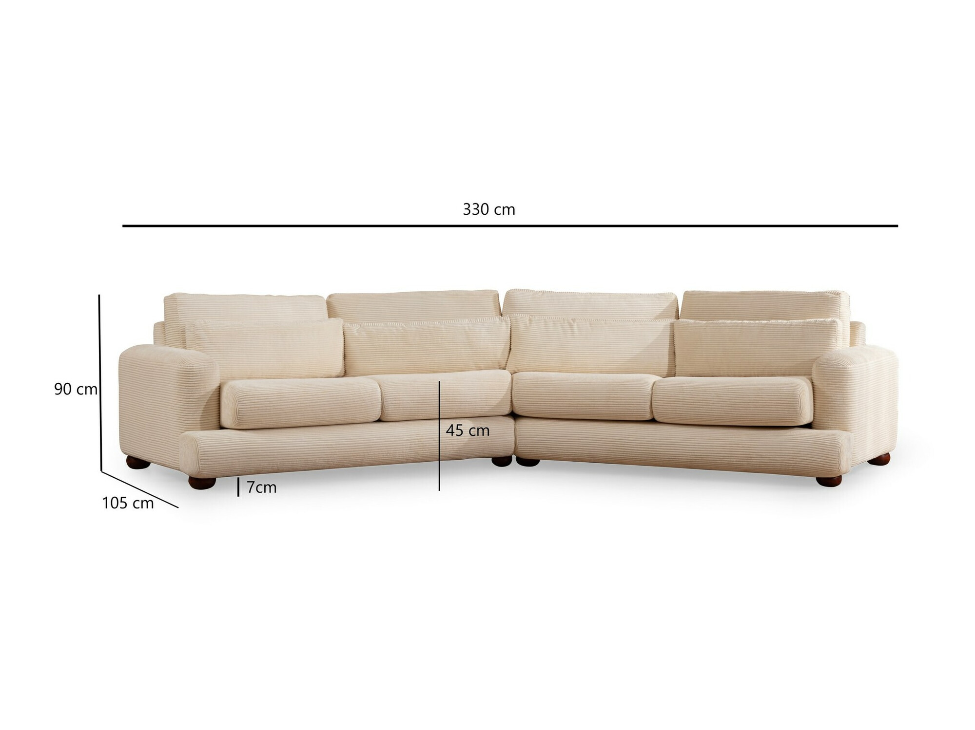 Modularni kavč Altadena 432 (Bež)