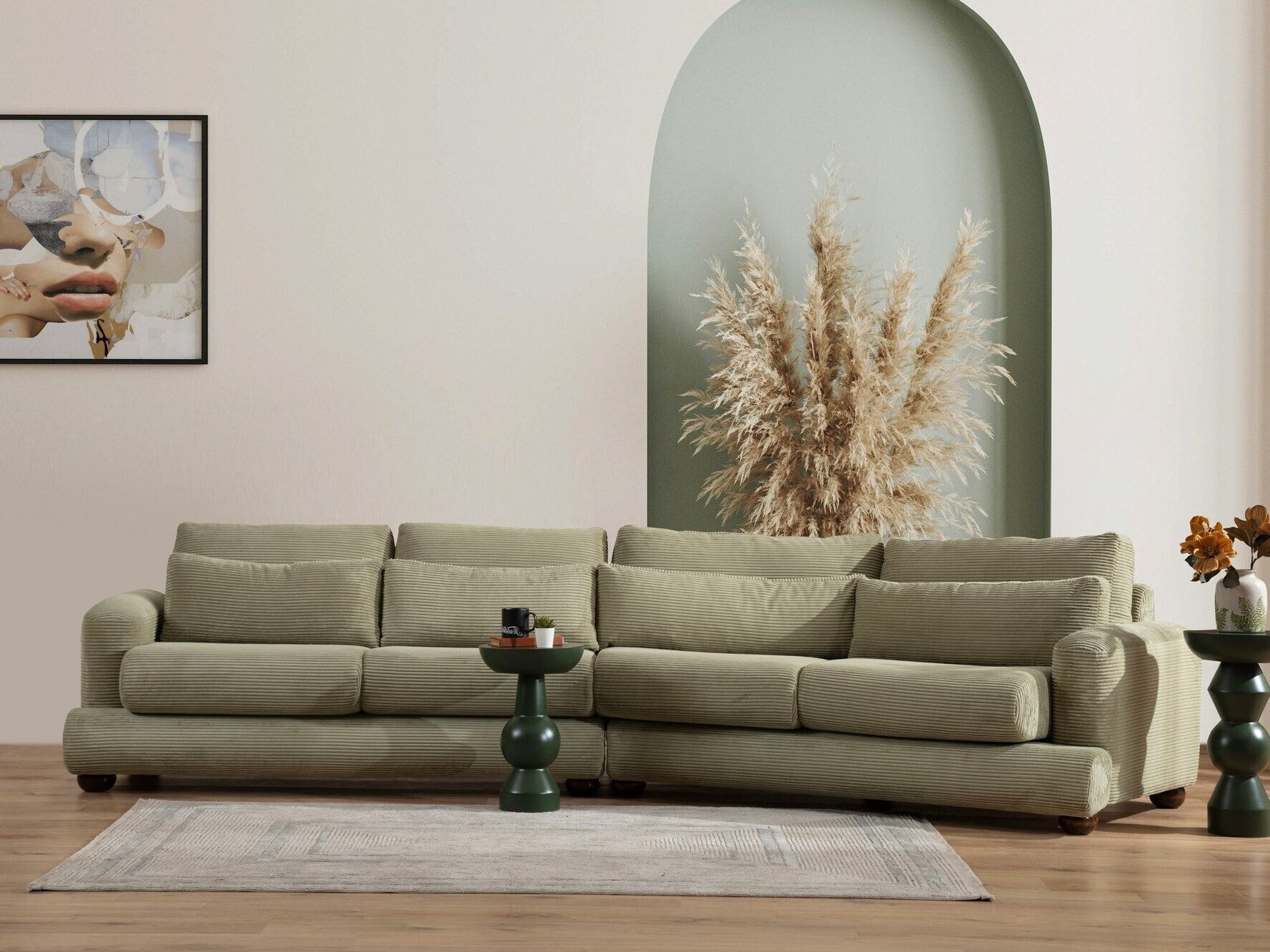 Modularni kavč Altadena 432 (Zelena)