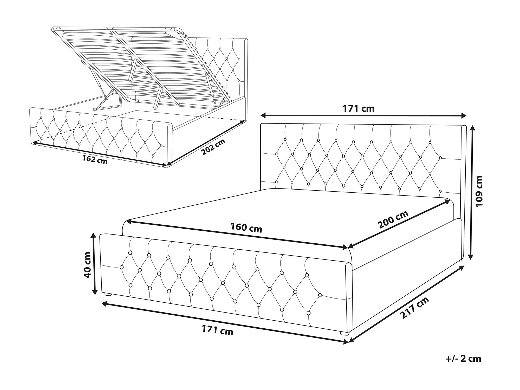 Postelja Berwyn 1267 (Siva)