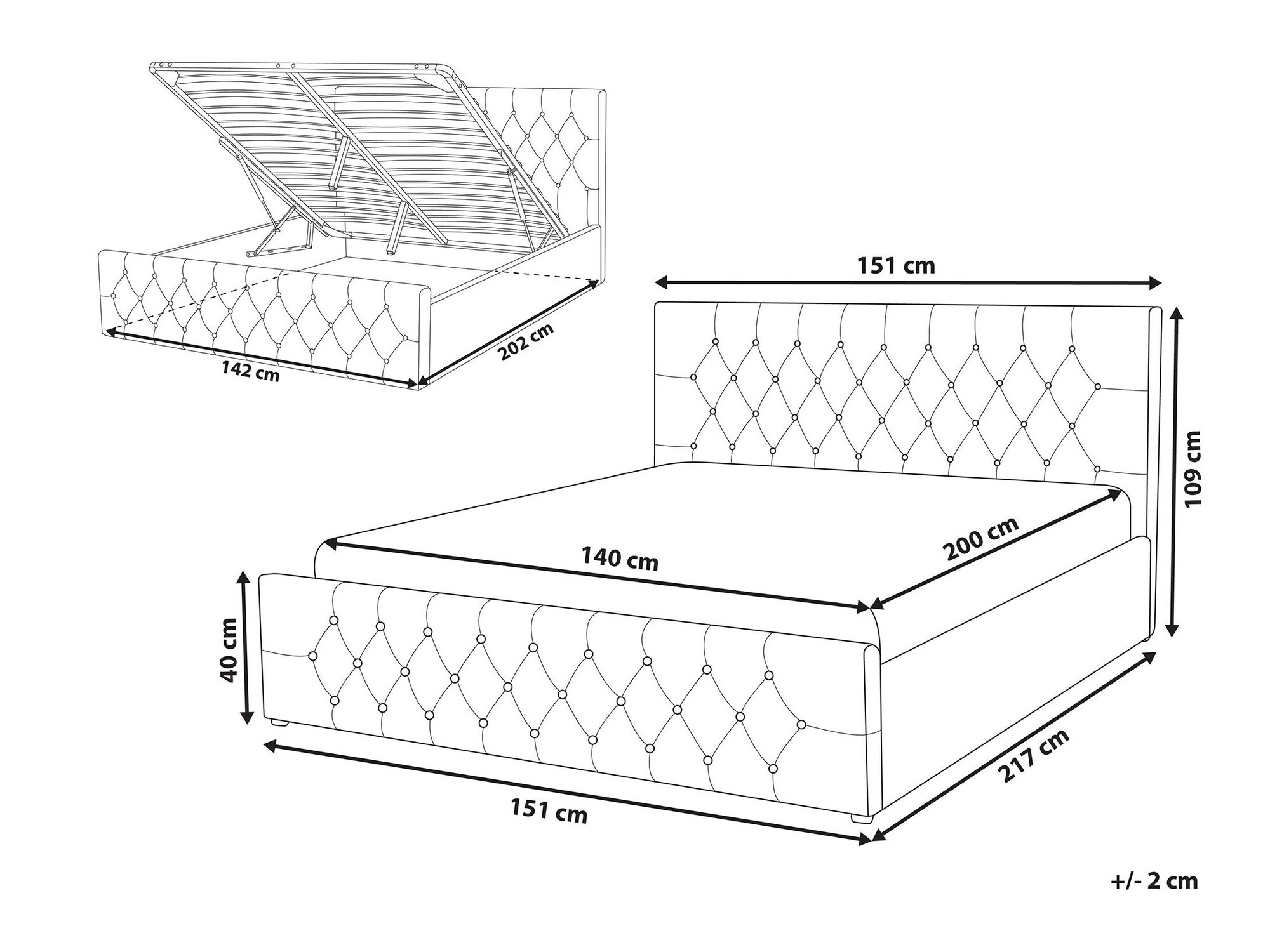 Postelja Berwyn 1267 (Svetlo bež)