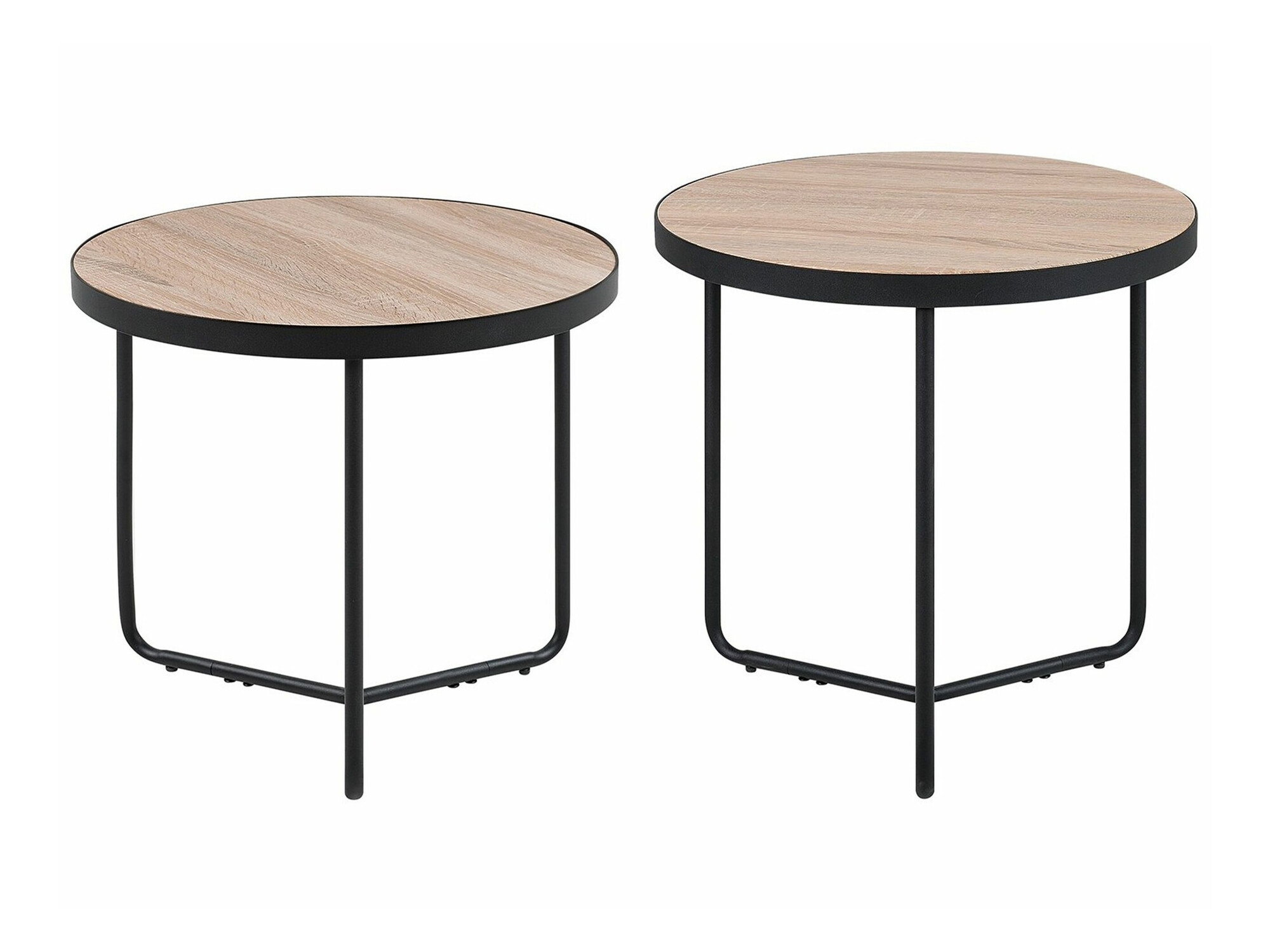 Komplet klubskih mizic Berwyn 790 (Svetel les + Črna)