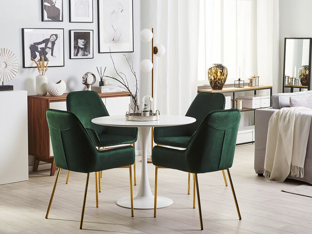 Komplet stolov Berwyn 1295 (Zelena + Zlata)