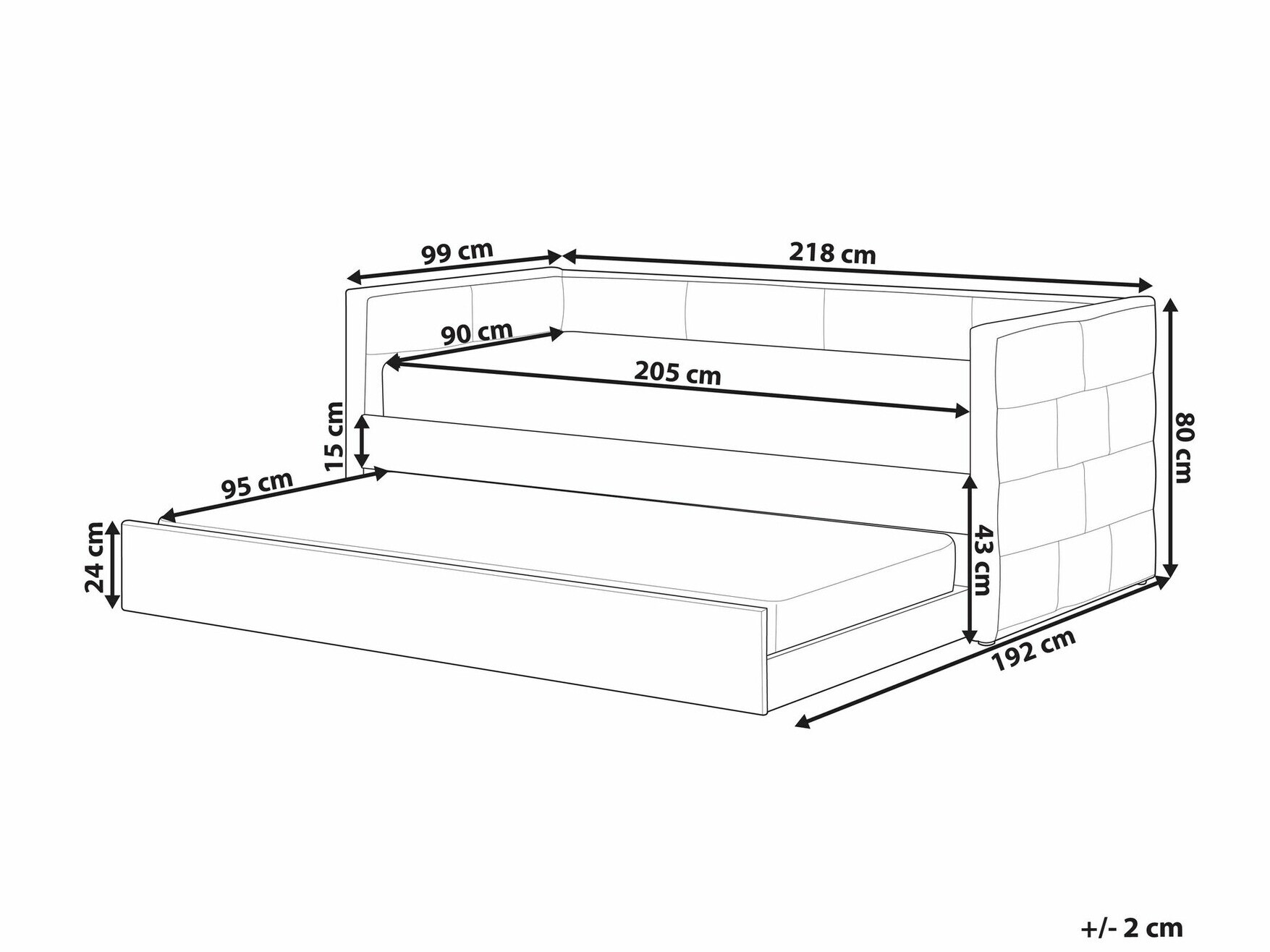 Postelja Berwyn 1271 (Svetlo siva)