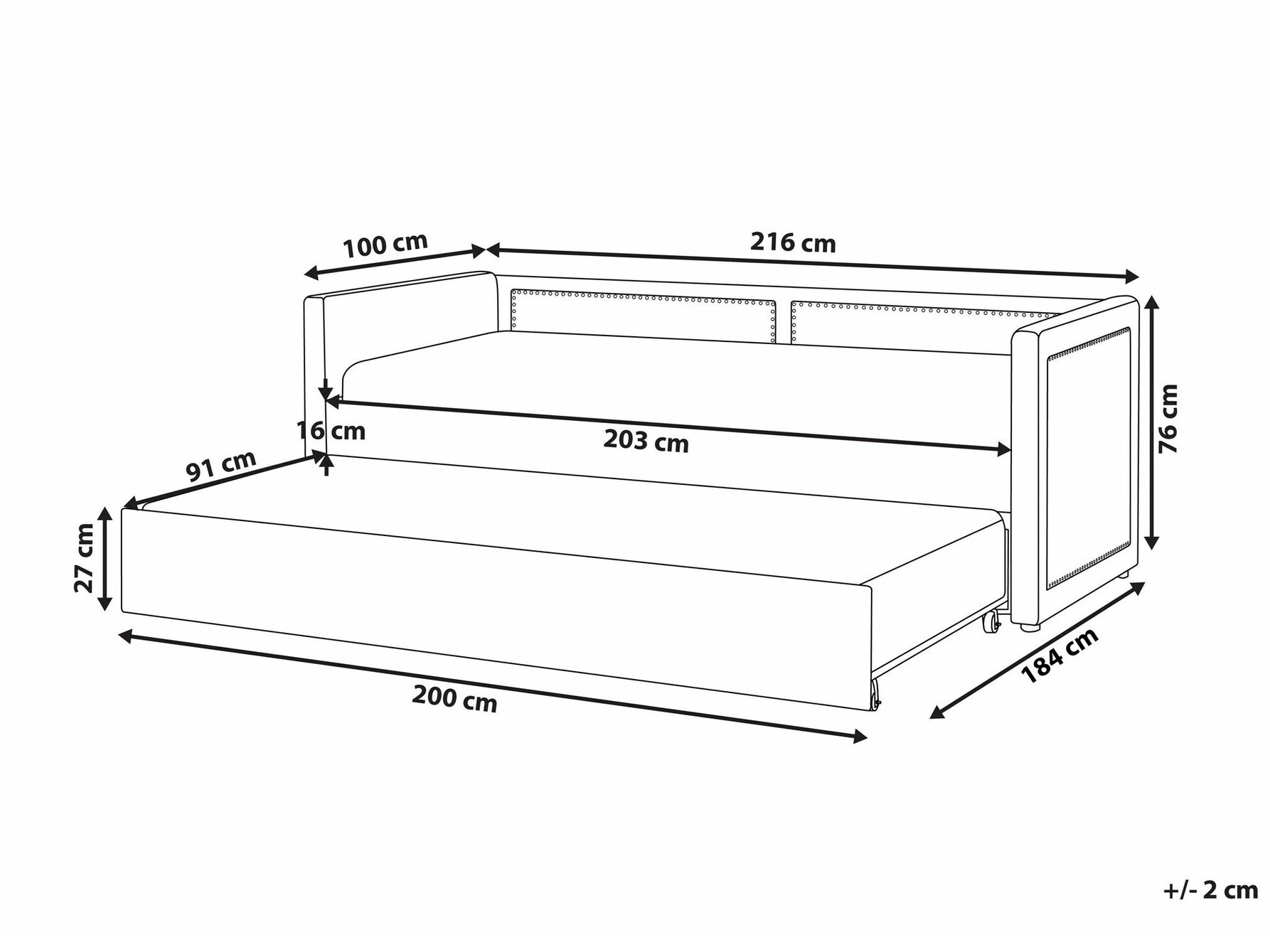 Postelja Berwyn 1272 (Temno siva)