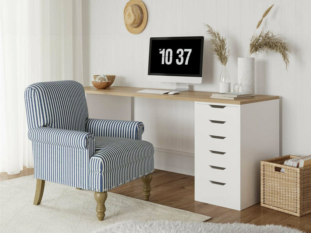 Fotelj Tulsa 466 (Bela + Modra)