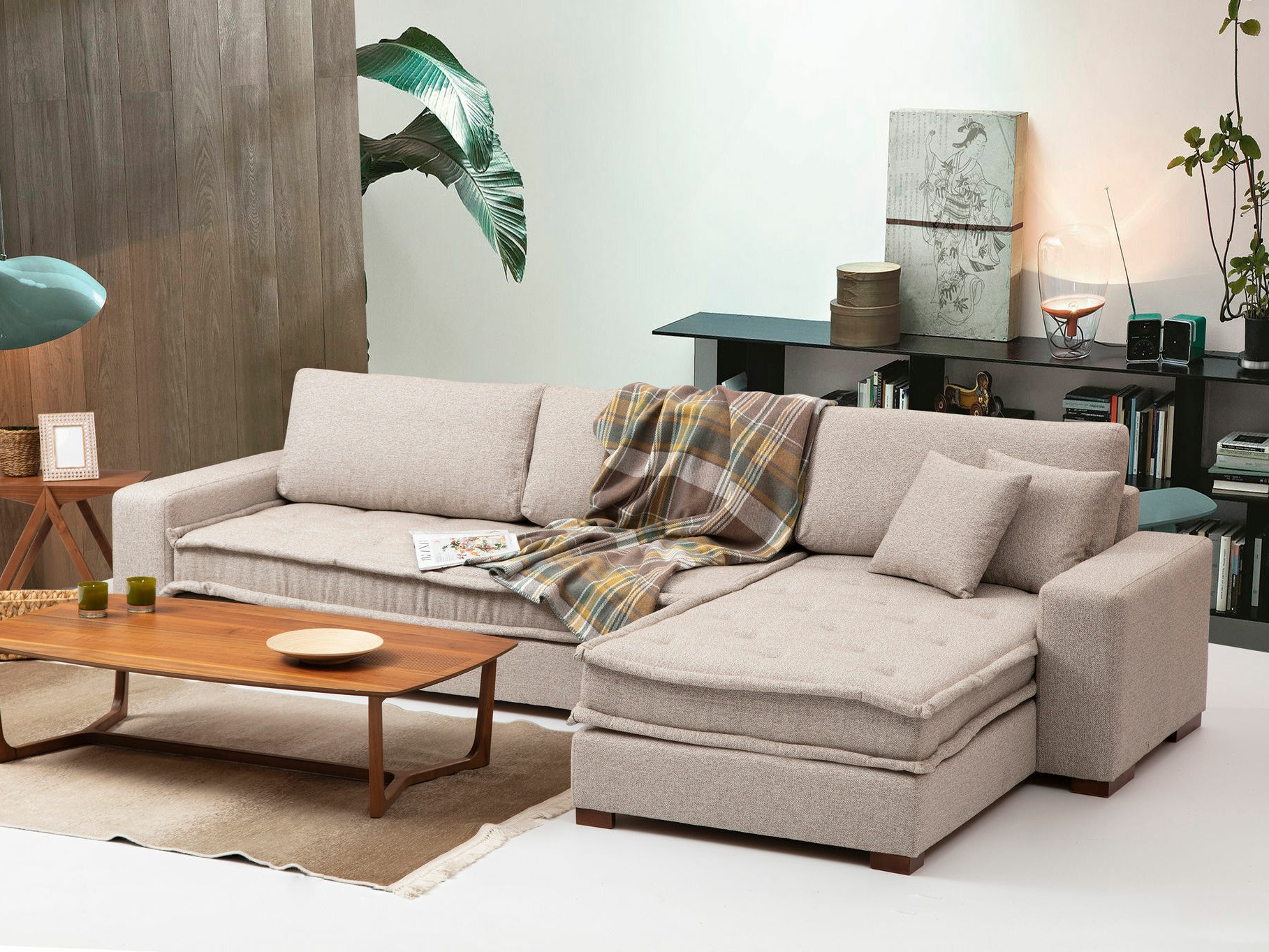 Modularna kotna sedežna garnitura Altadena 444 (Bež)