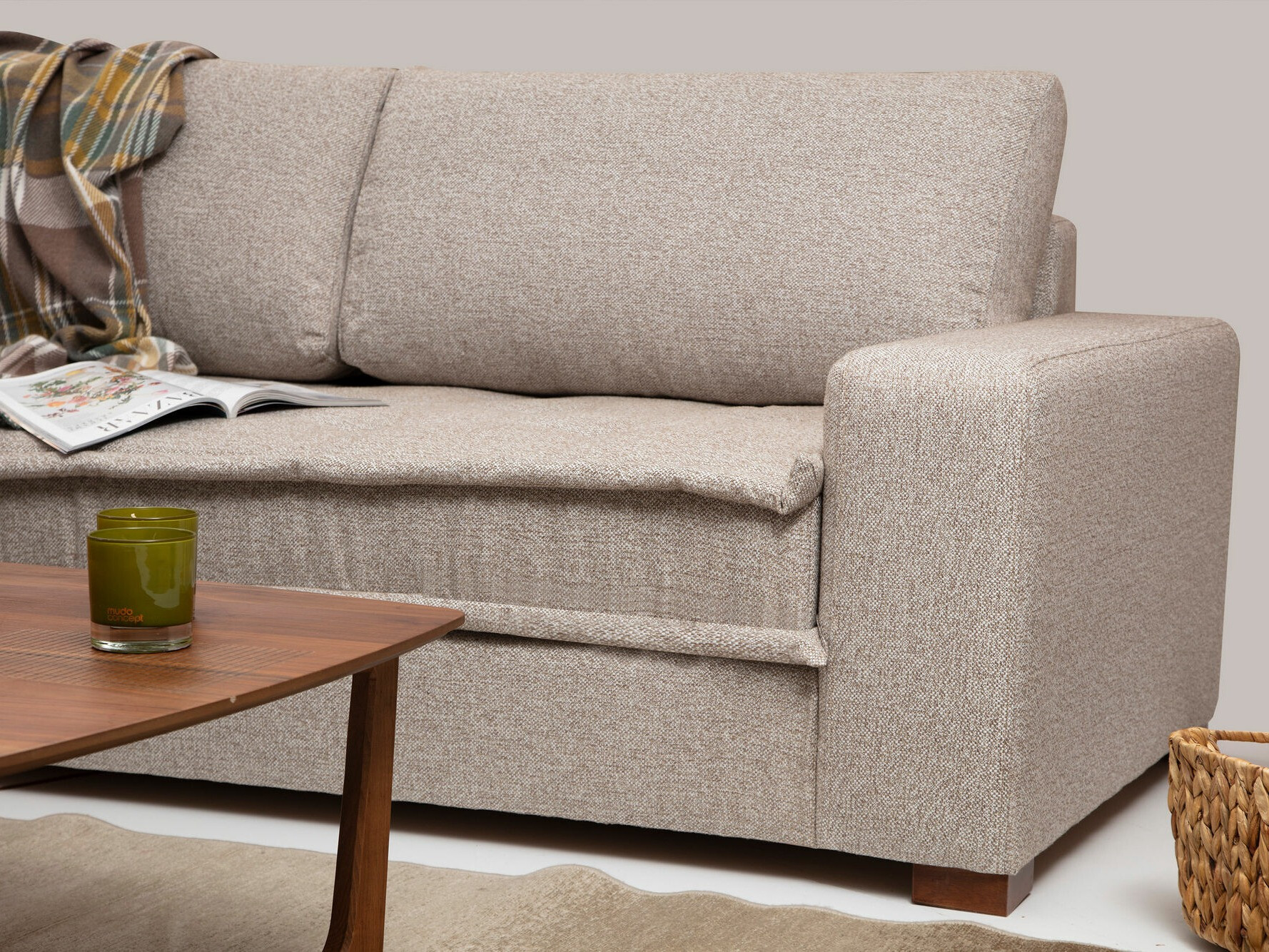 Modularna kotna sedežna garnitura Altadena 444 (Bež)