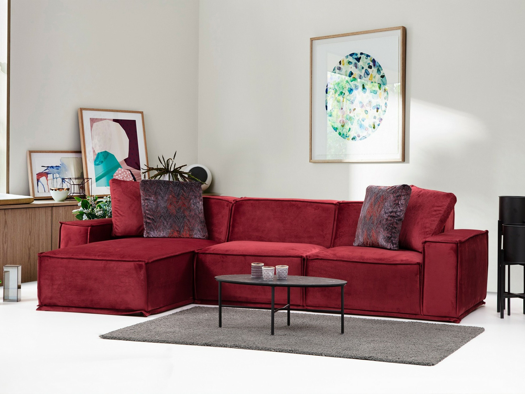 Modularna kotna sedežna garnitura Ferliva 104