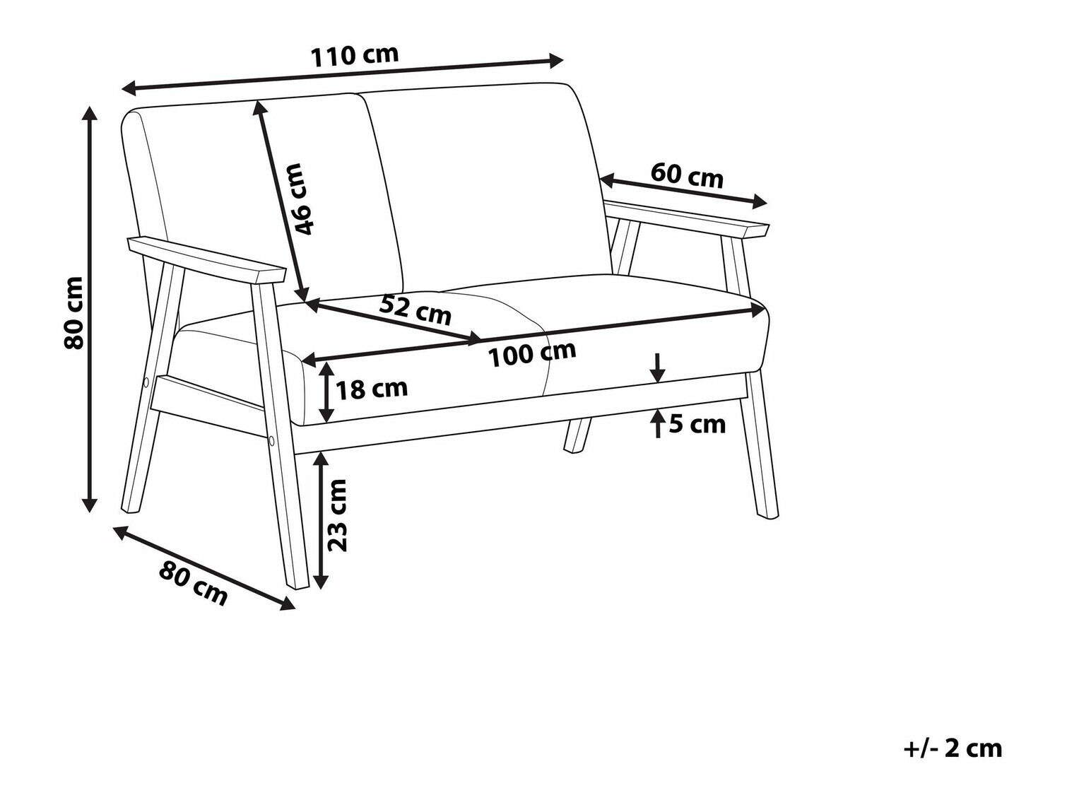 Kavč Berwyn 1323 (Rjava)