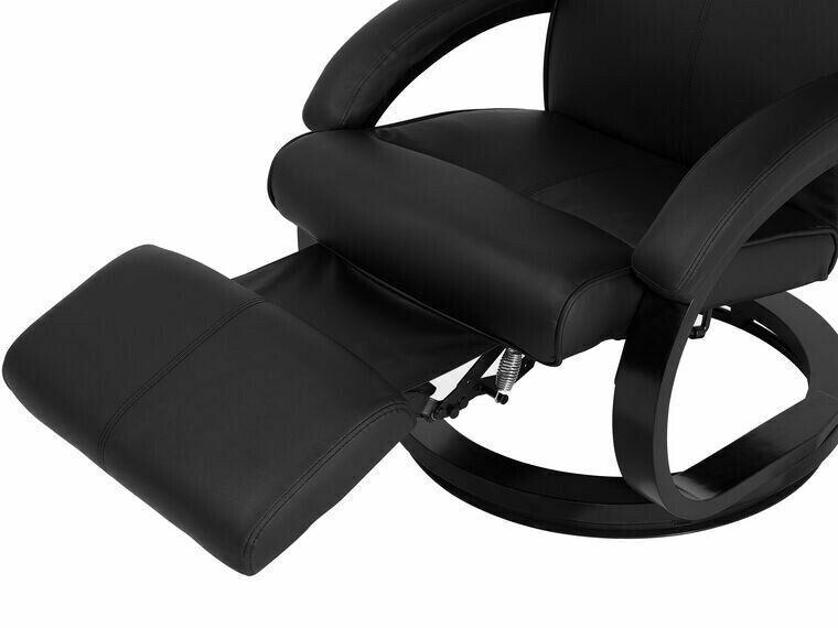 Fotelj s počivalnikom Berwyn 1326 (Črna)