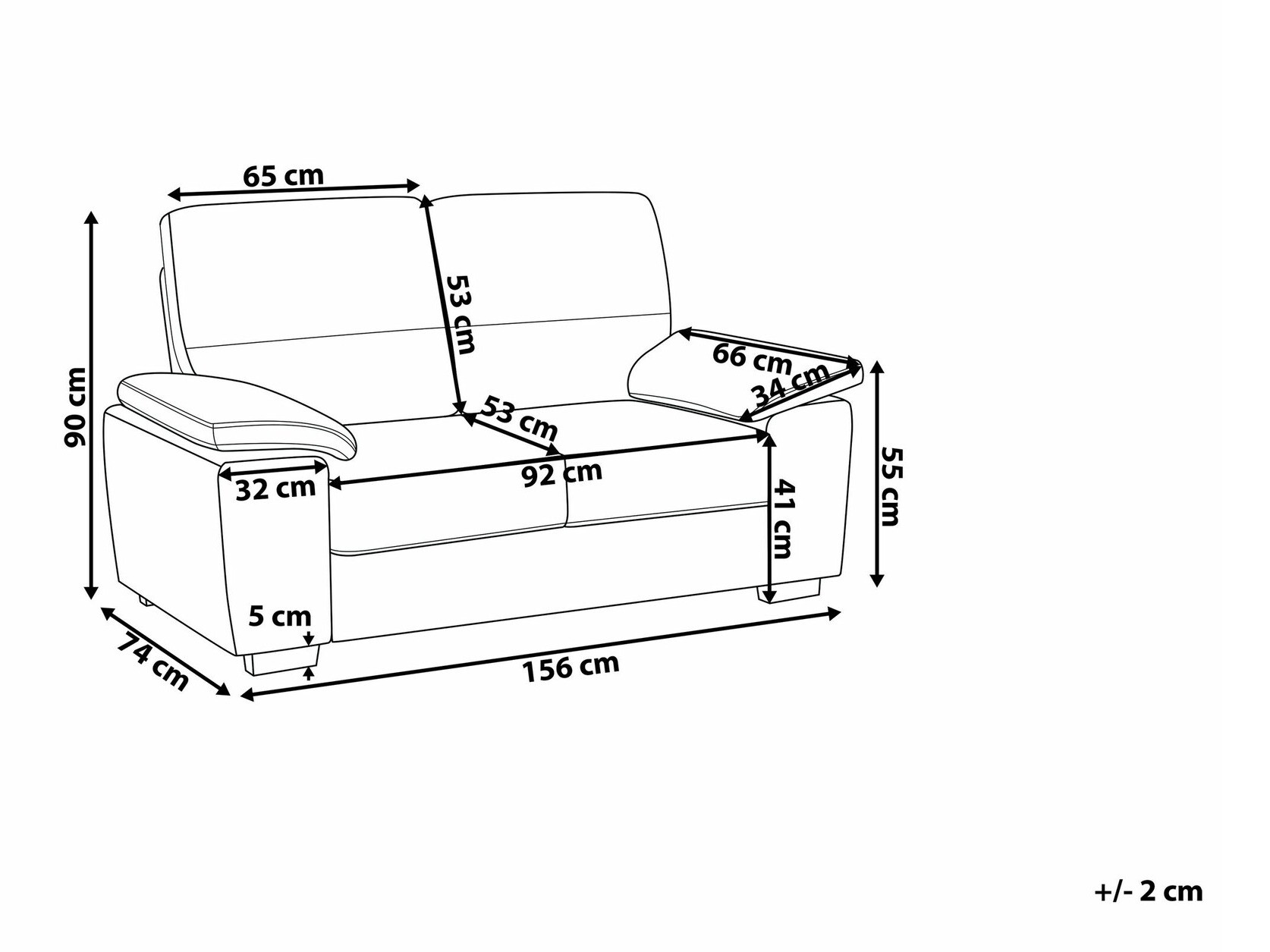 Kavč Berwyn 1325 (Črna)