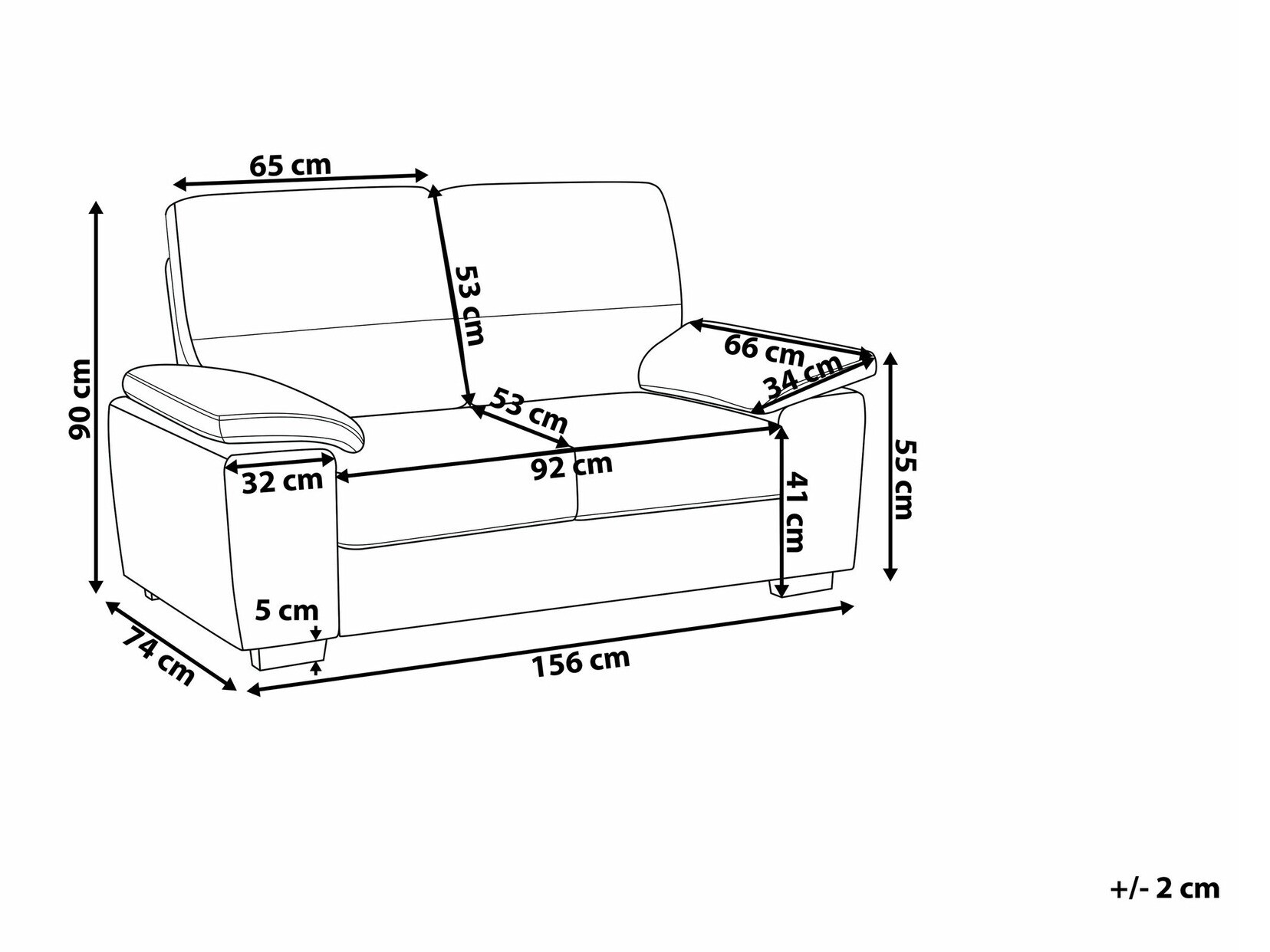 Kavč Berwyn 1325 (Temno rjava)