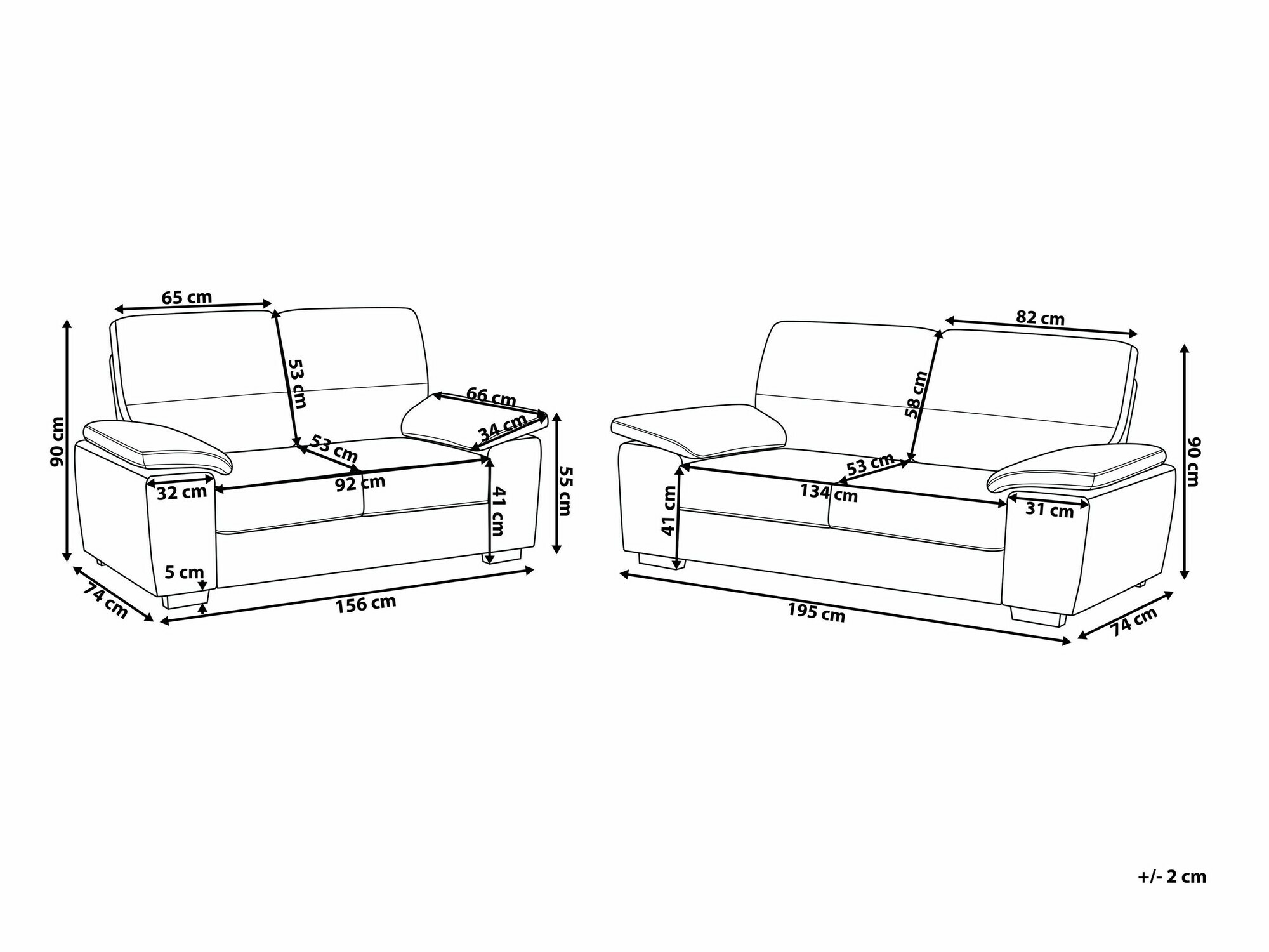 Komplet oblazinjenega pohištva Berwyn 1328 (Rjava)