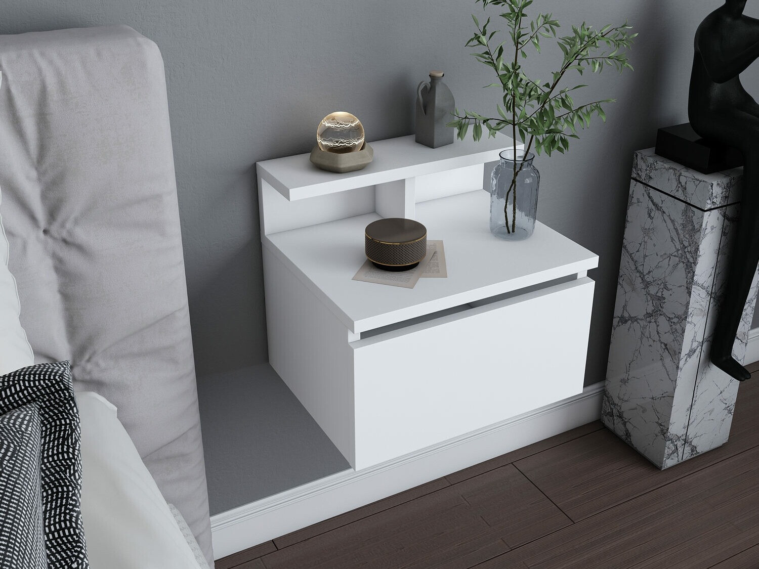 Nočna omarica Kailua 1503 (Bela)