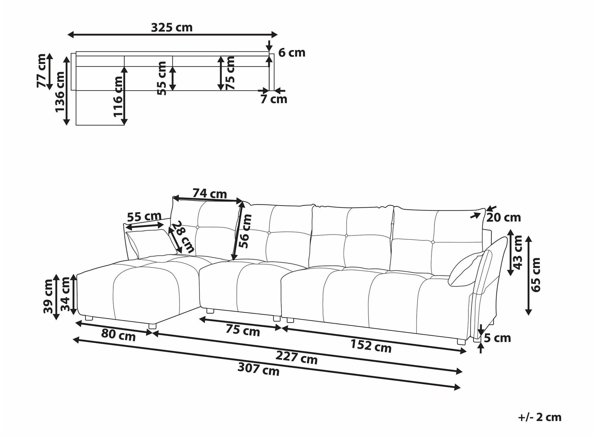 Kotna garnitura Berwyn 1332 (Grafit)