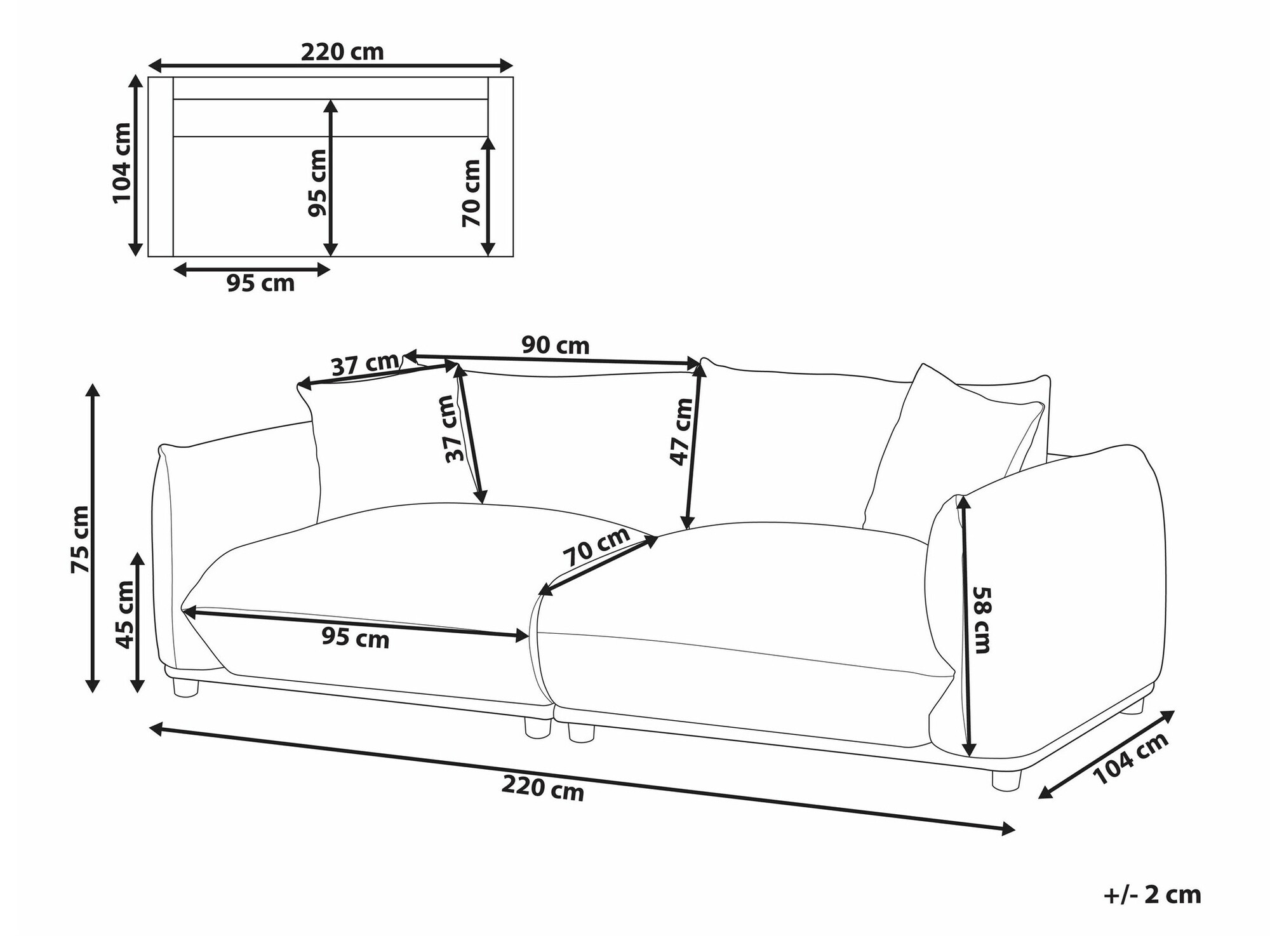 Kavč Berwyn 1360 (Bež)