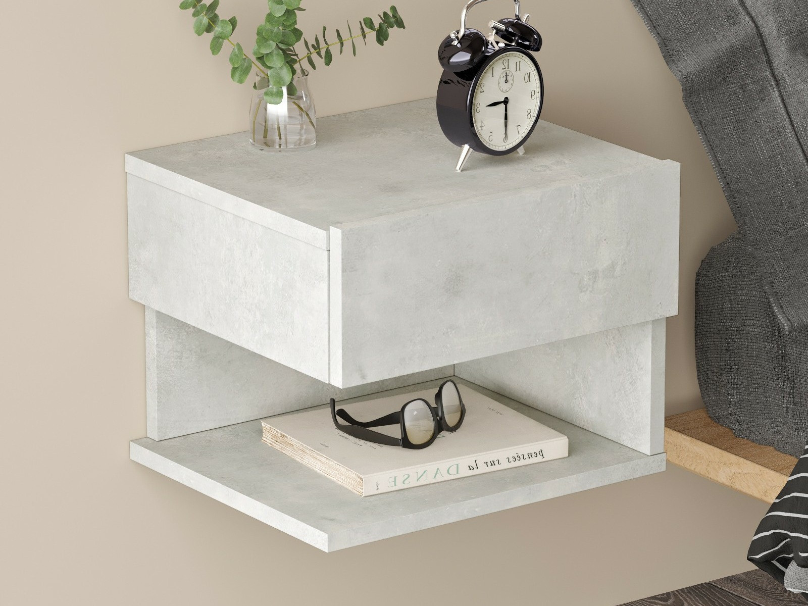 Nočna omarica Kailua 1517 (Svetlo siva)